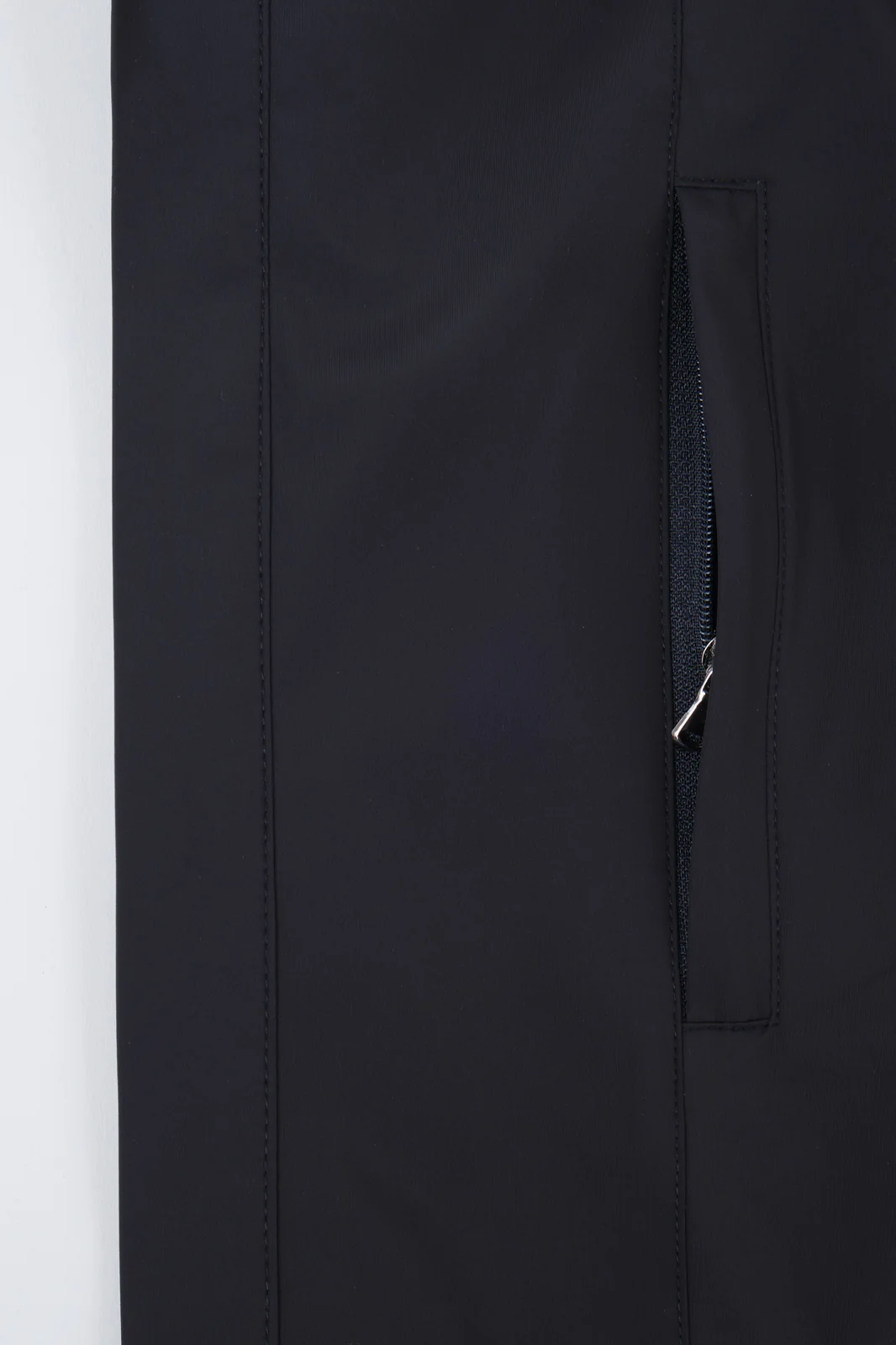 Blouson bi matière col montant - Marine - Image 4