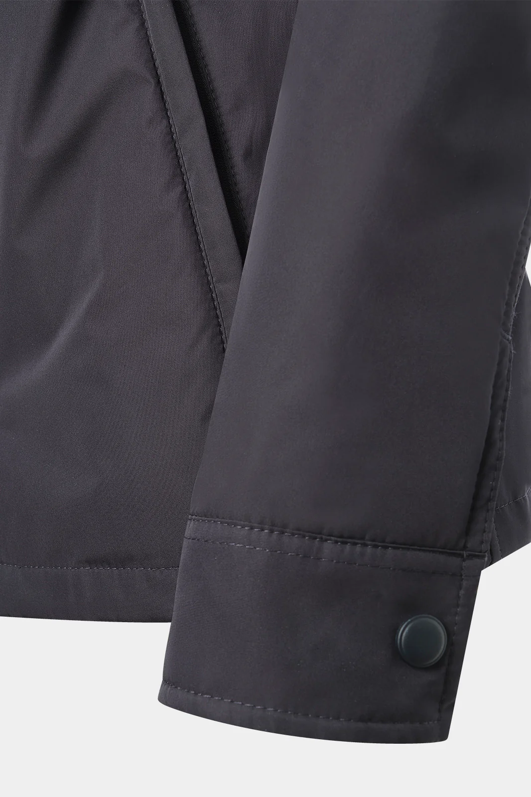 Blouson imperméable boutonné et zippé - Bleu marine - Image 3