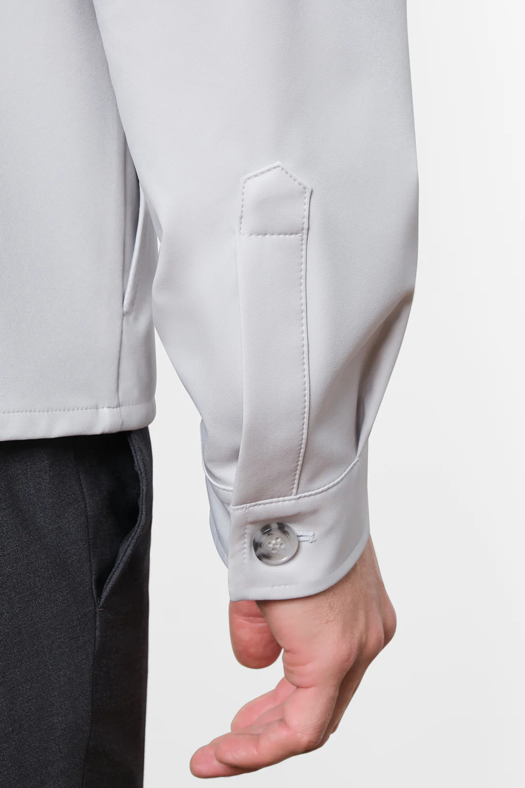 Blouson imperméable - Gris clair - Image 6