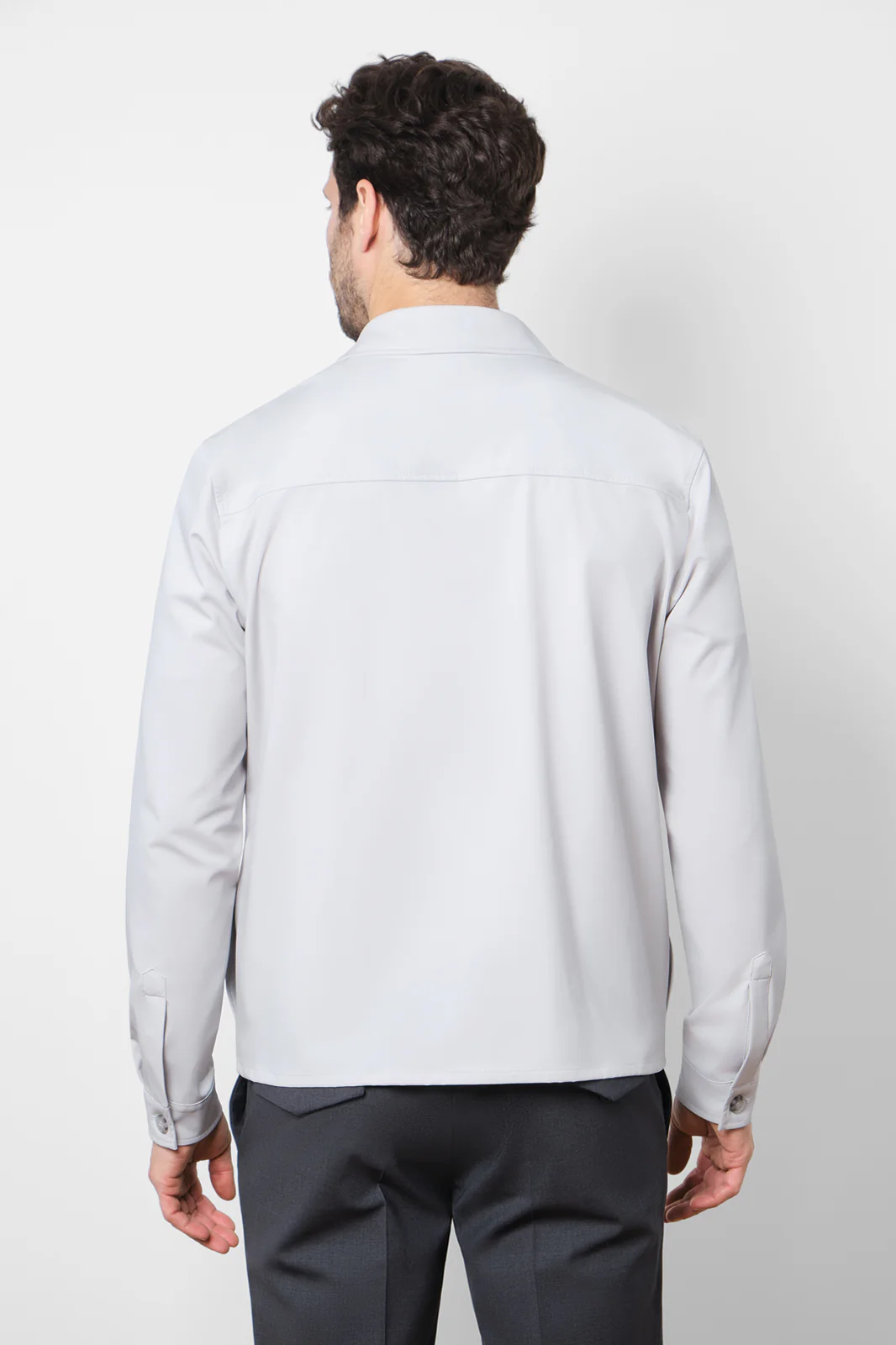 Blouson imperméable - Gris clair - Image 7