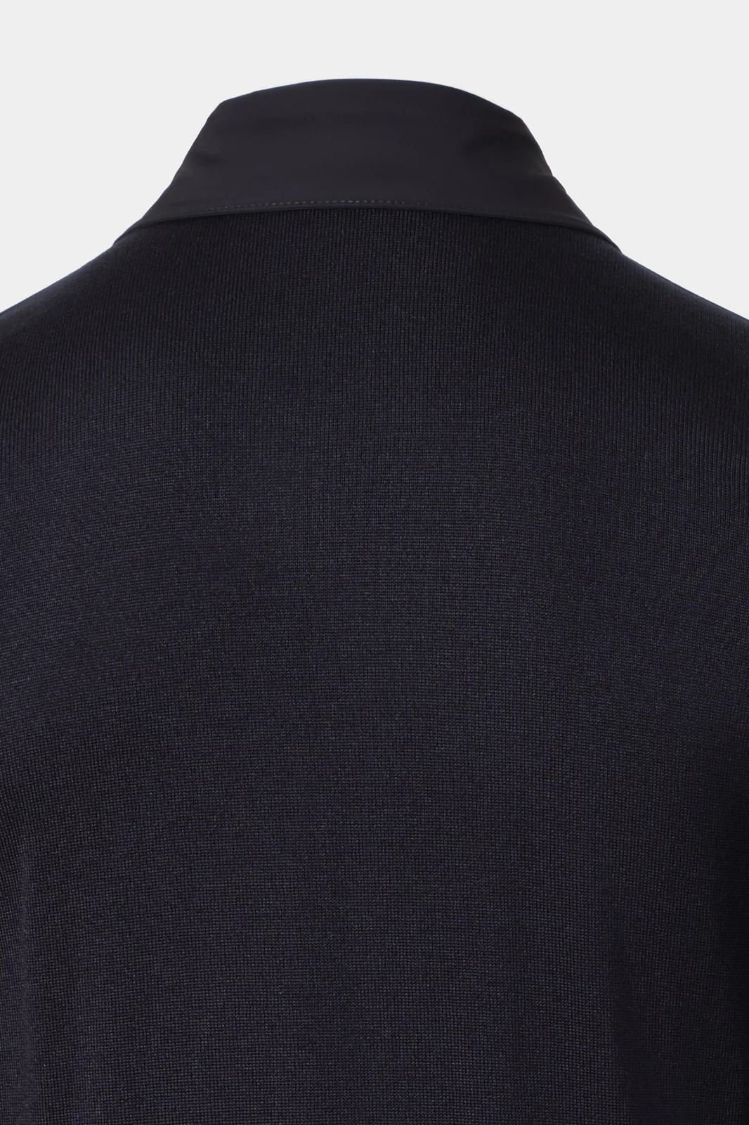 Blouson zippé bi matière - Marine - Image 5