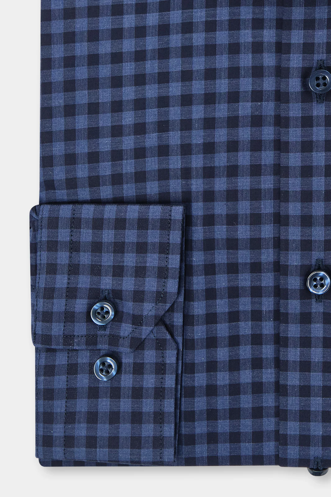 Chemise à carreaux - bleu foncé et marine - Image 3