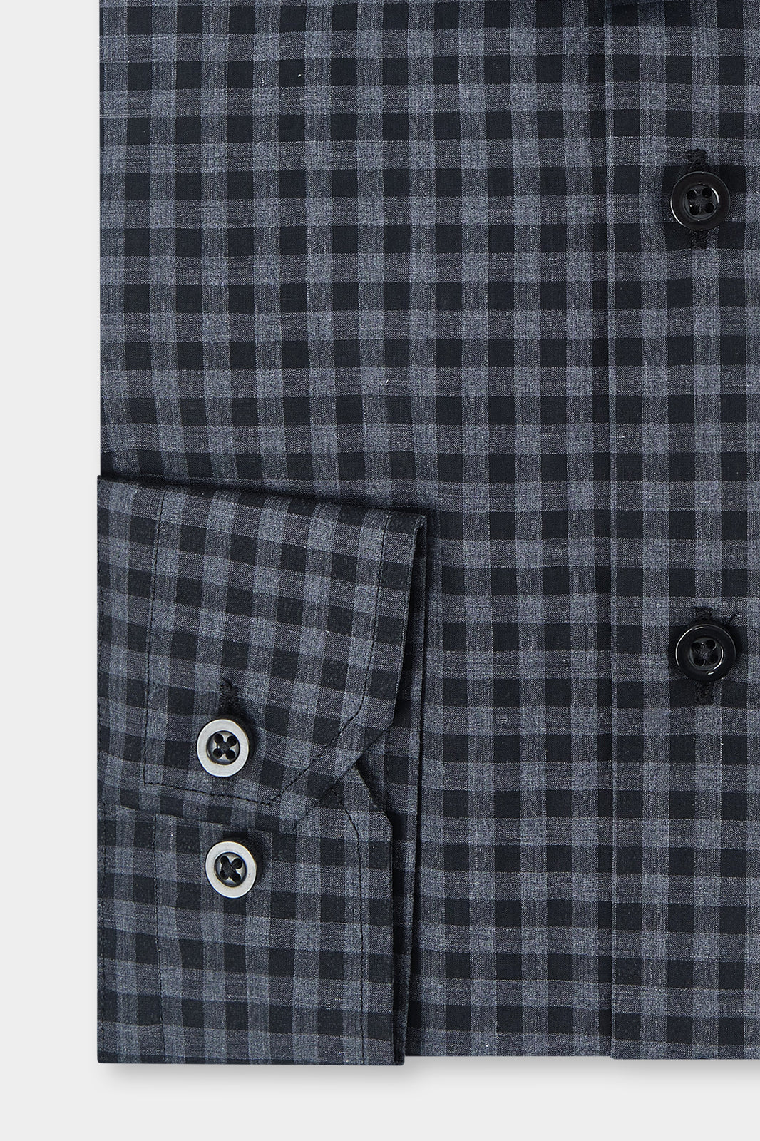 Chemise à carreaux - Gris et noir - Image 3
