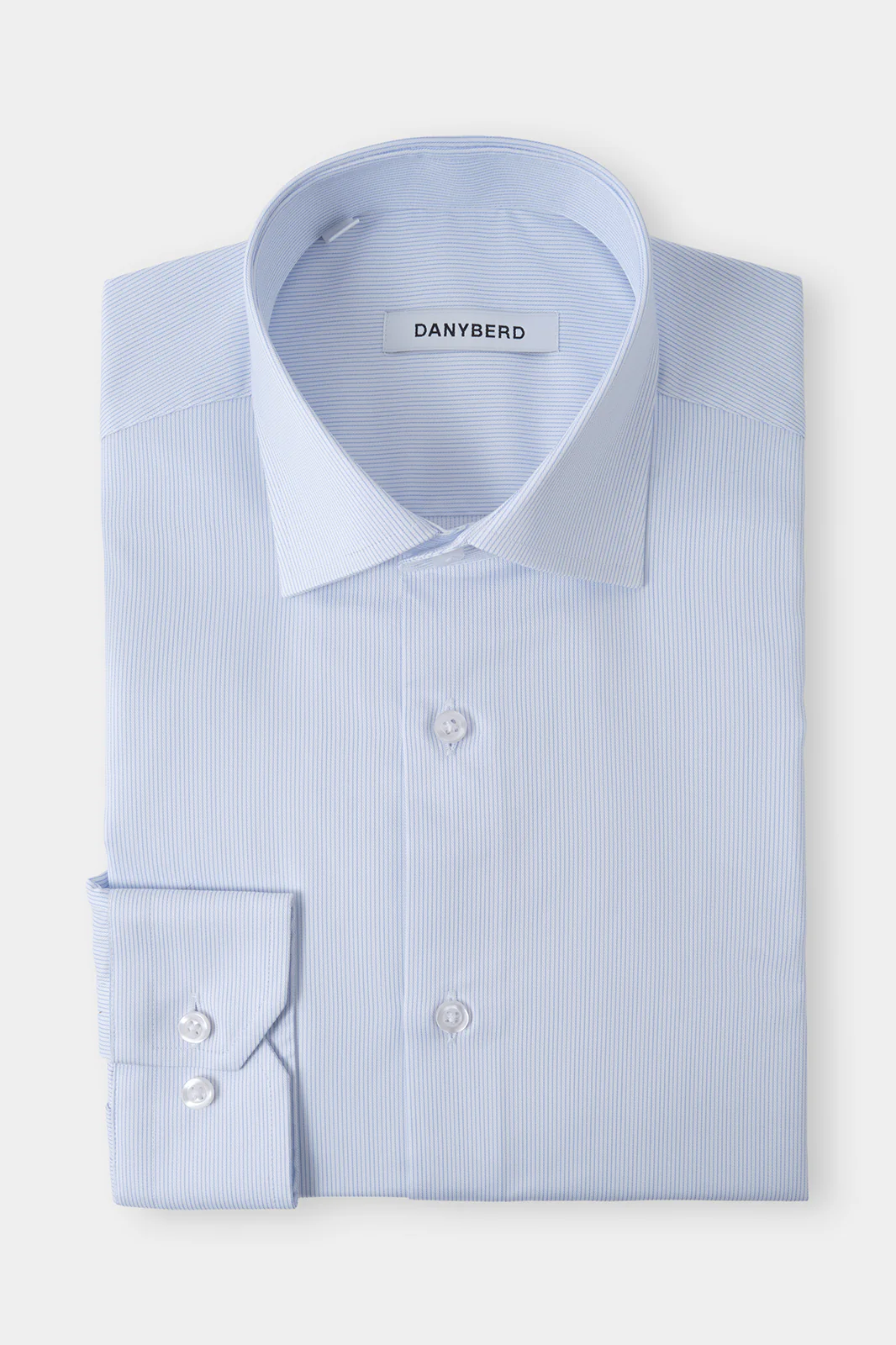 Chemise col français à rayures fines