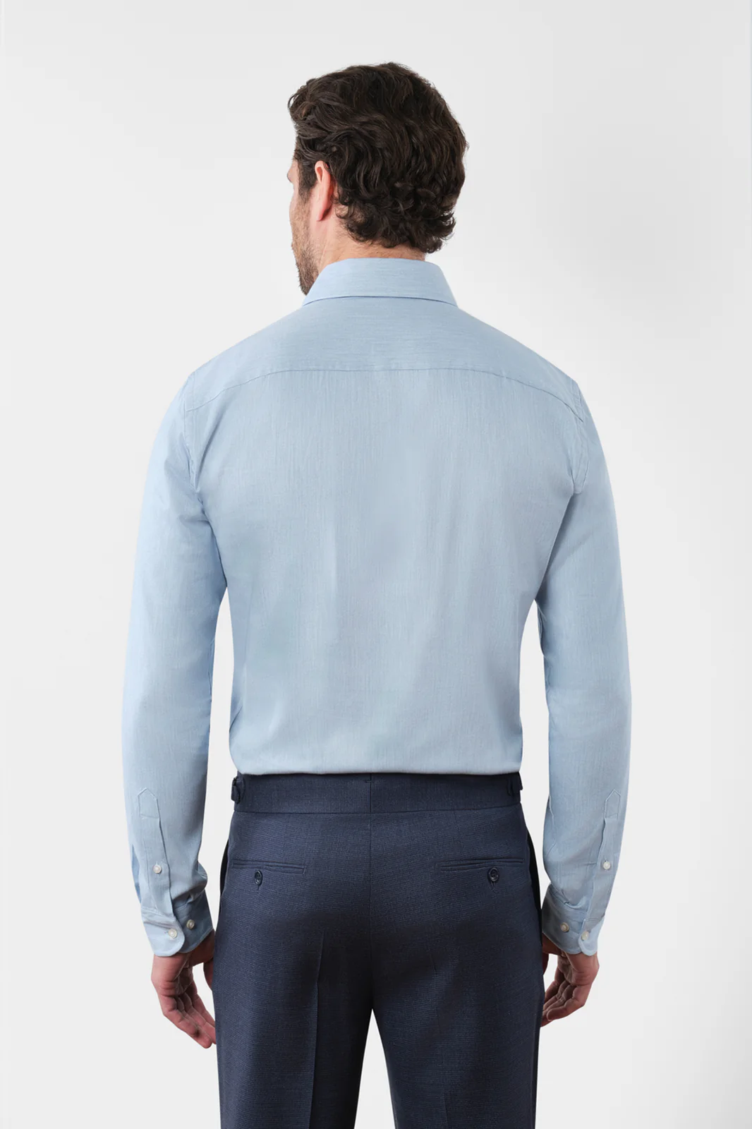 Chemise col français avec poche à rabat - Bleu ciel - Image 3