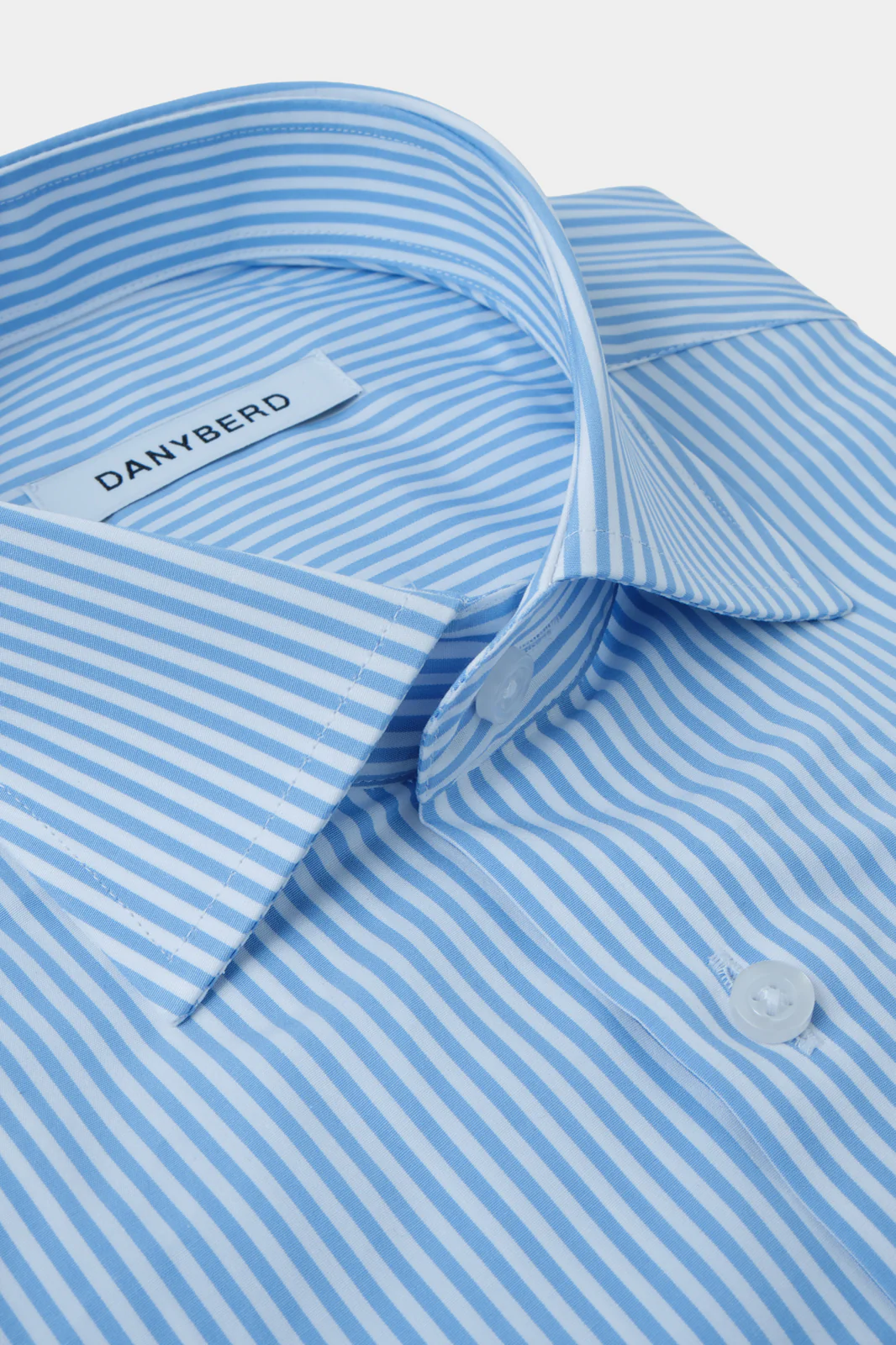 Chemise col français - Bleu à rayures - Image 2