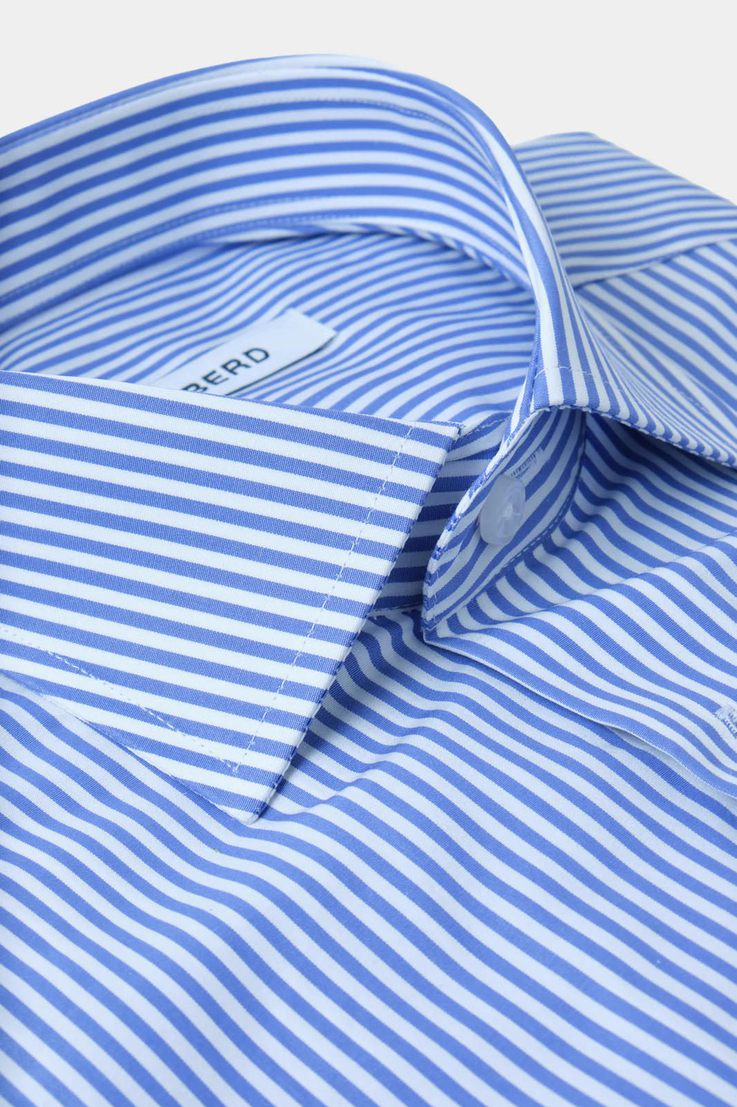 Chemise col français - Bleu à rayures blanches - Image 2
