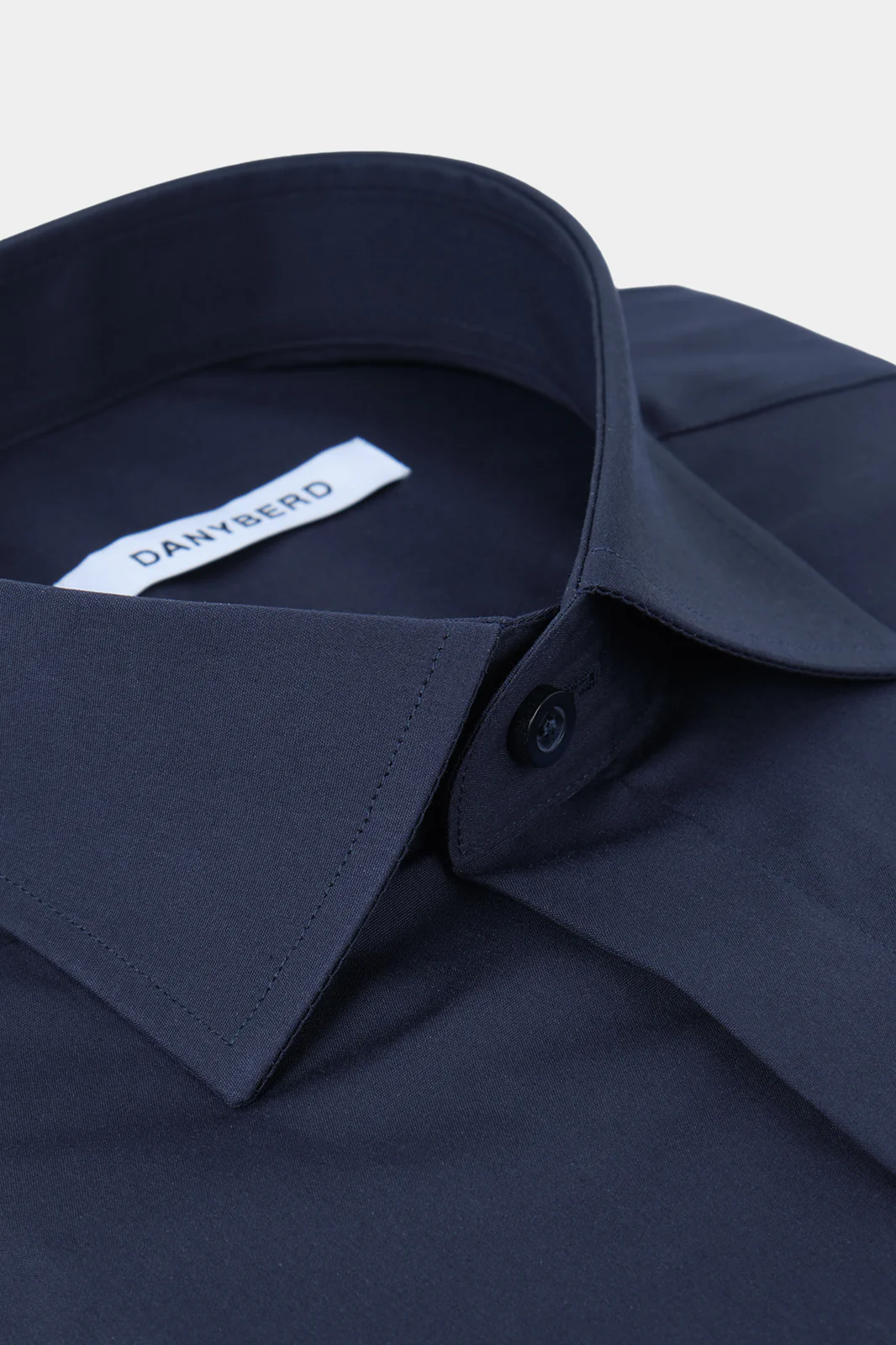 Chemise col français - Boutons cachés - Marine - Image 2