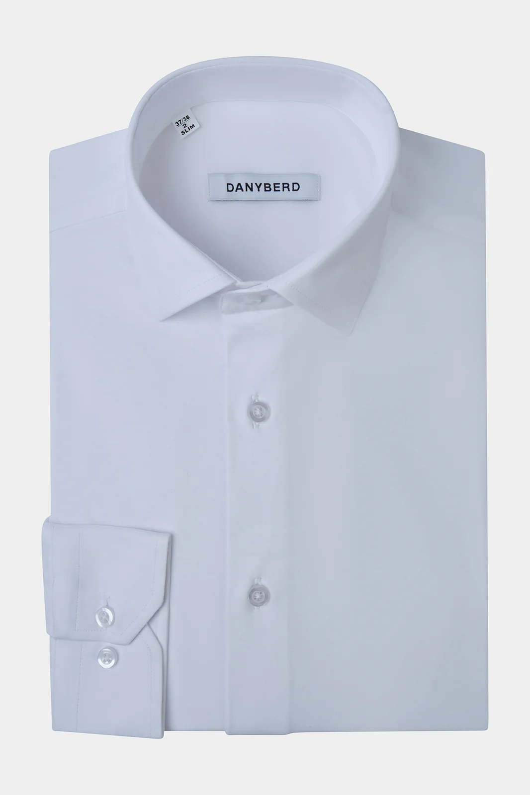 Chemise col français en jersey de coton - Blanche