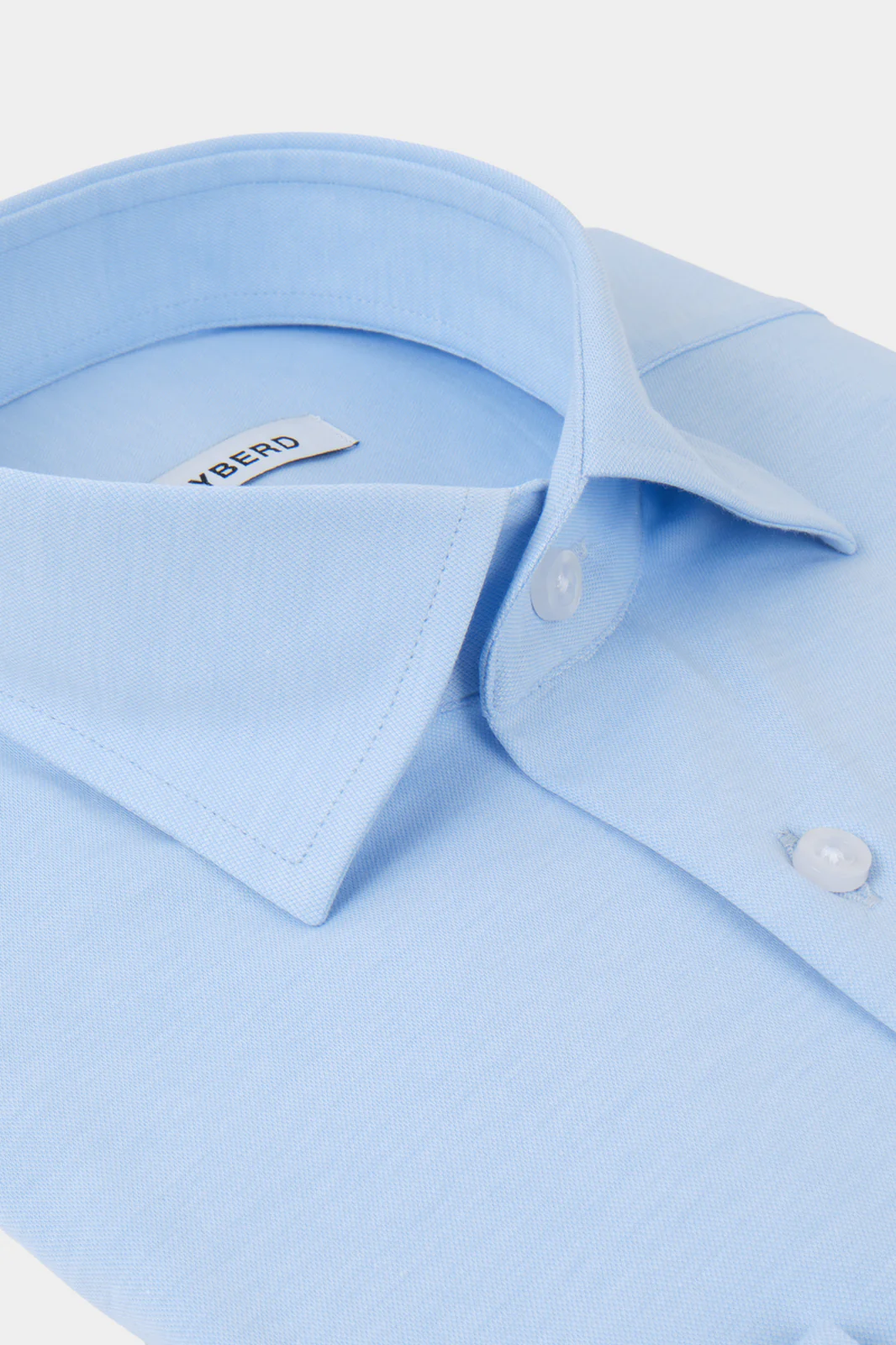Chemise col français en jersey de coton - Bleu - Image 2