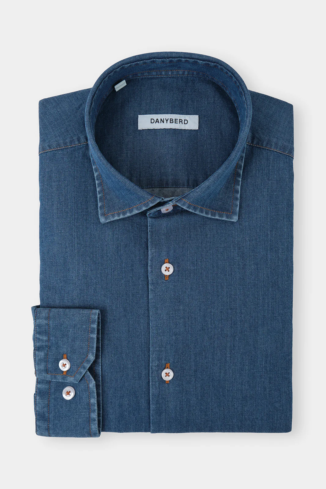 Chemise col français - Jeans coutures contrastées