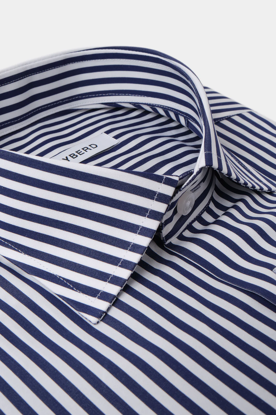 Chemise col français - Marine à rayures blanches moyenne - Image 2