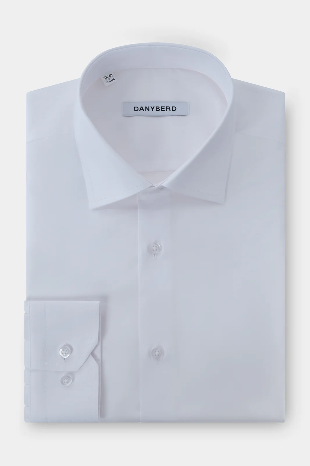 Chemise col français non cintrée - Blanche