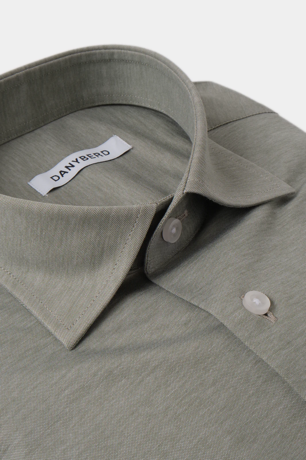 Chemise col français - Vert sauge - Image 2
