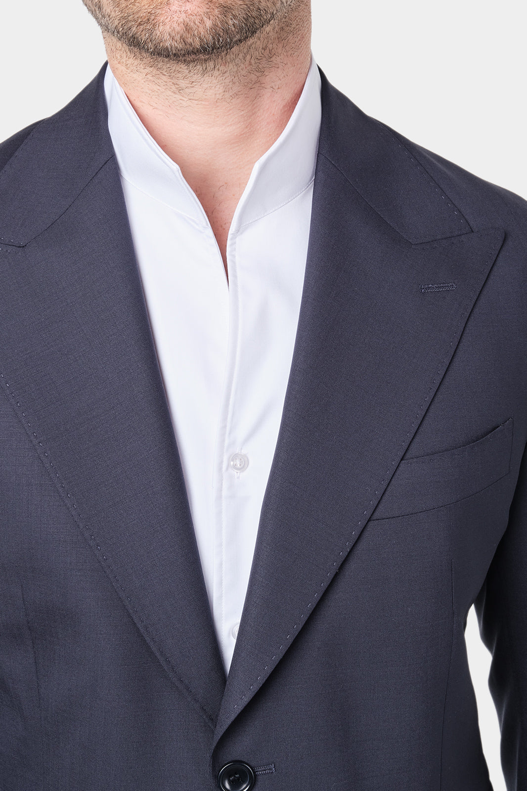 Chemise col indien - Blanche - Image 4