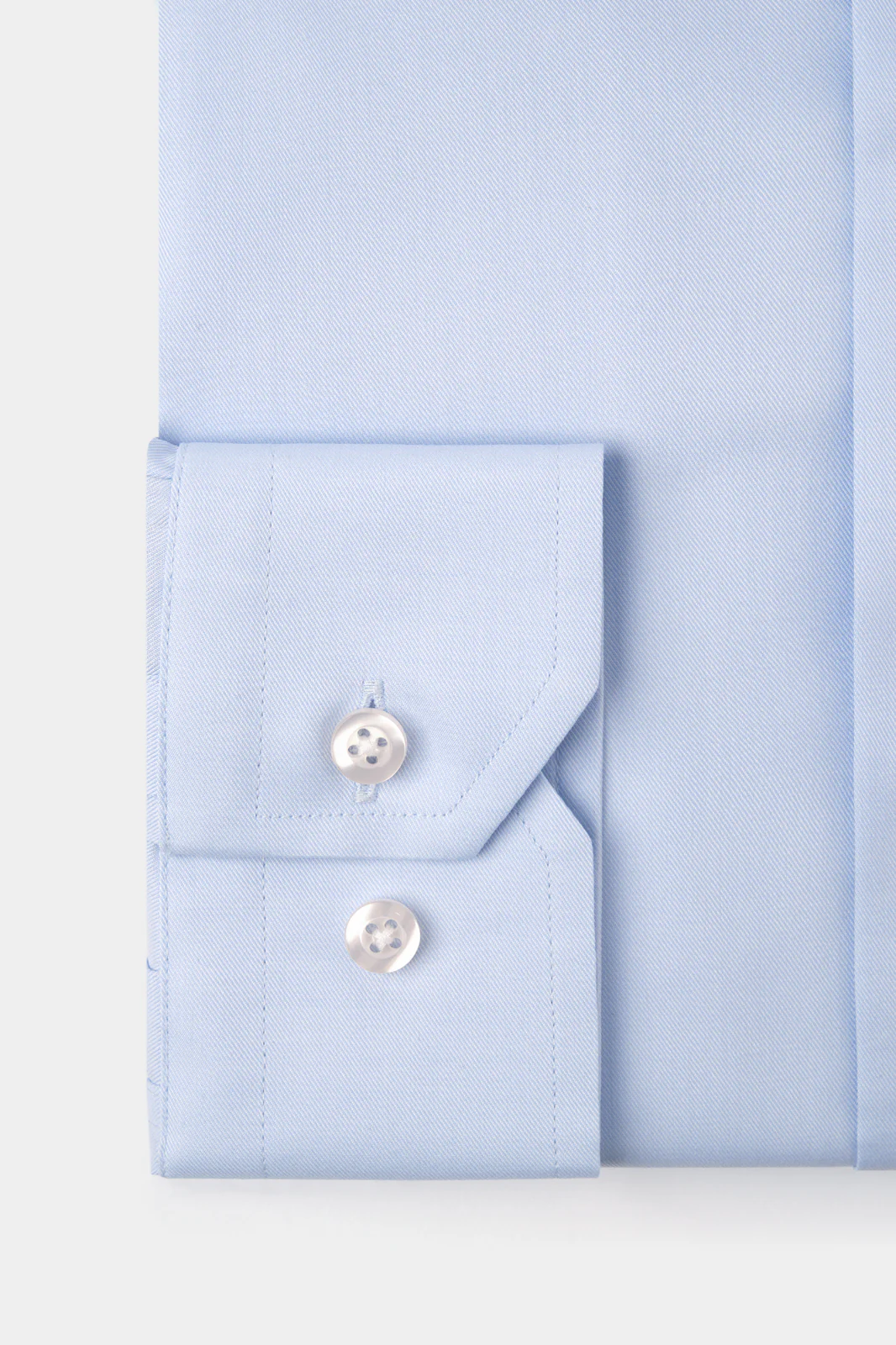 Chemise col italien - Bleu ciel - Image 3