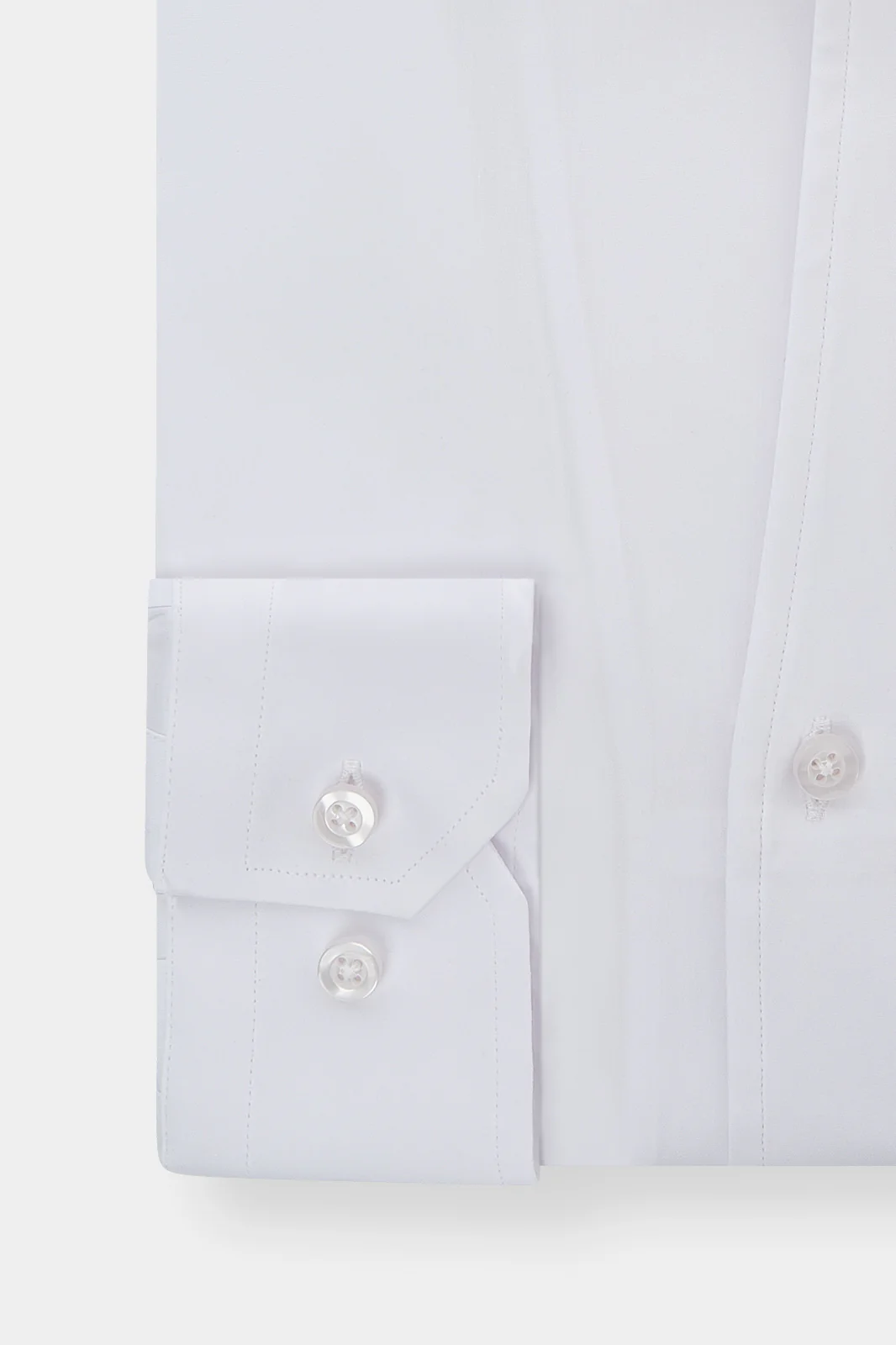 Chemise confort col indien - Blanche - Image 3