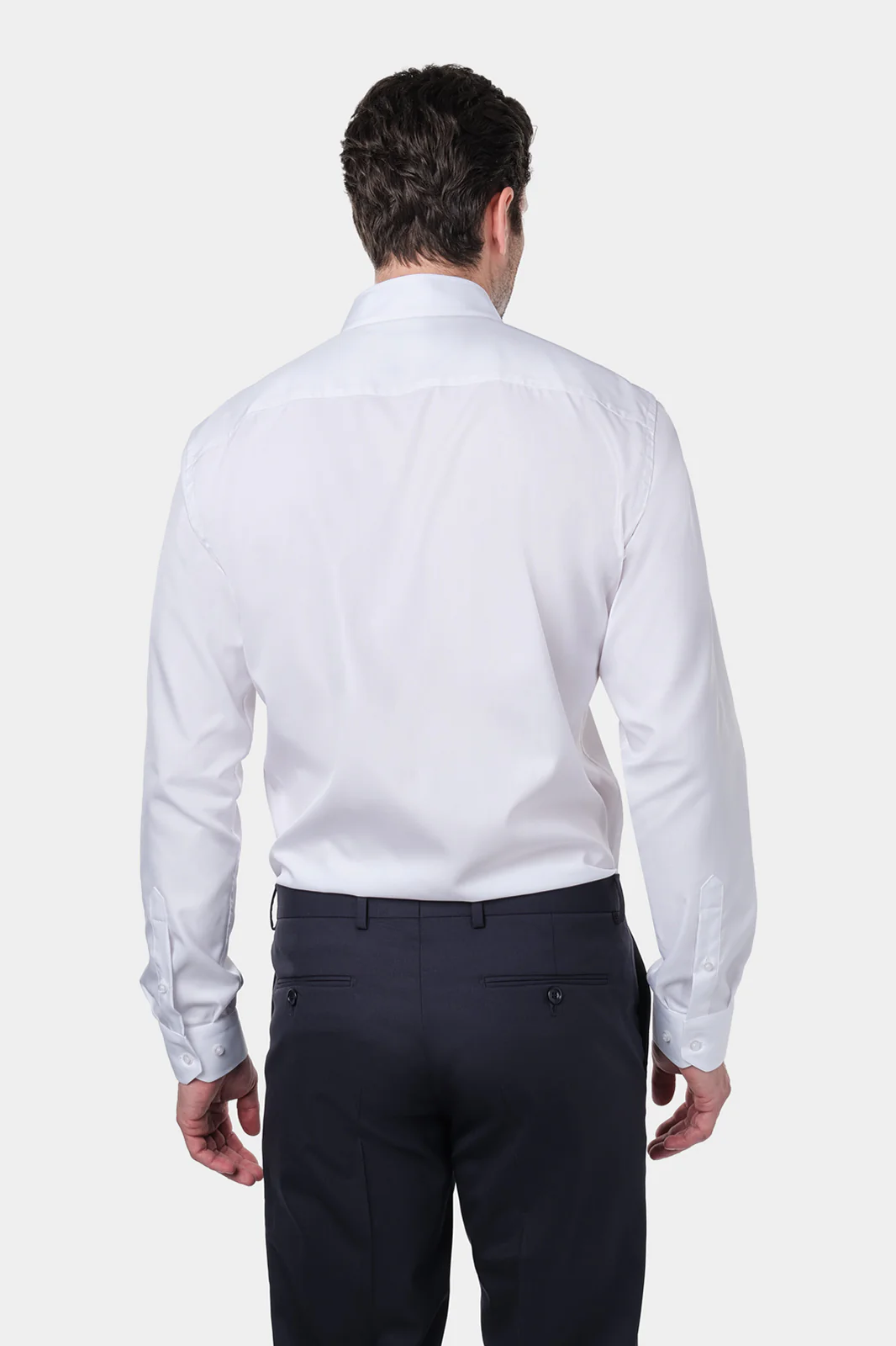 Chemise confort col indien - Blanche - Image 6