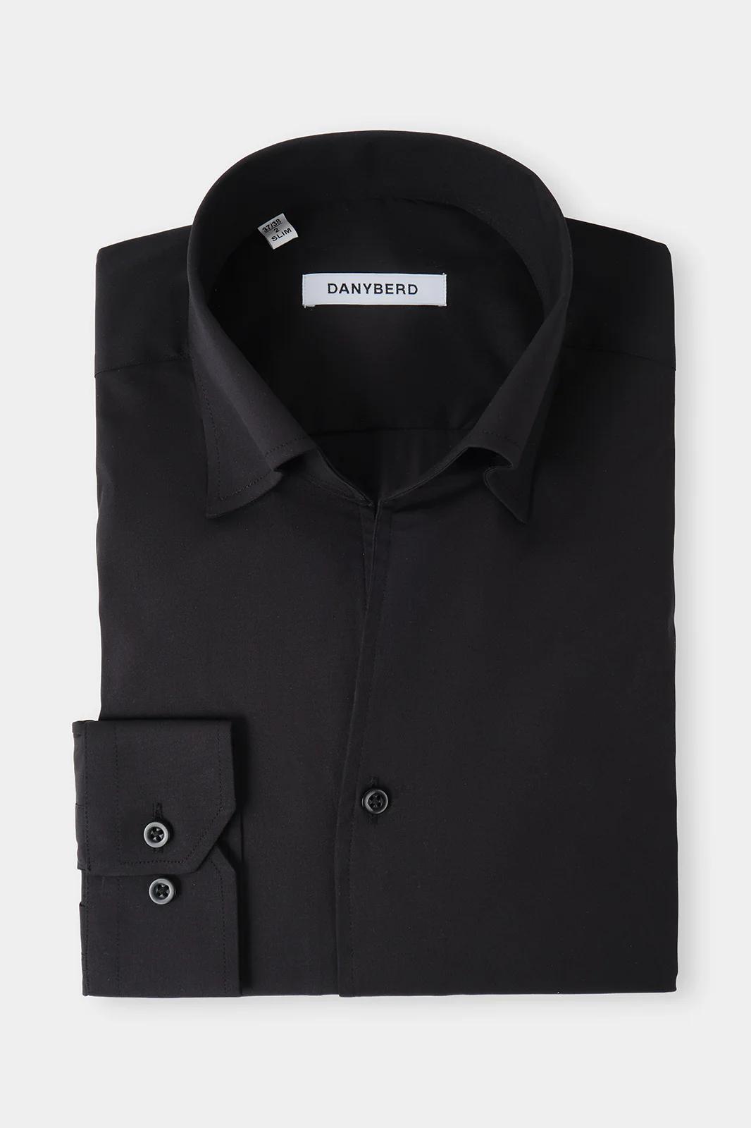 Chemise en lin col capri - Noir