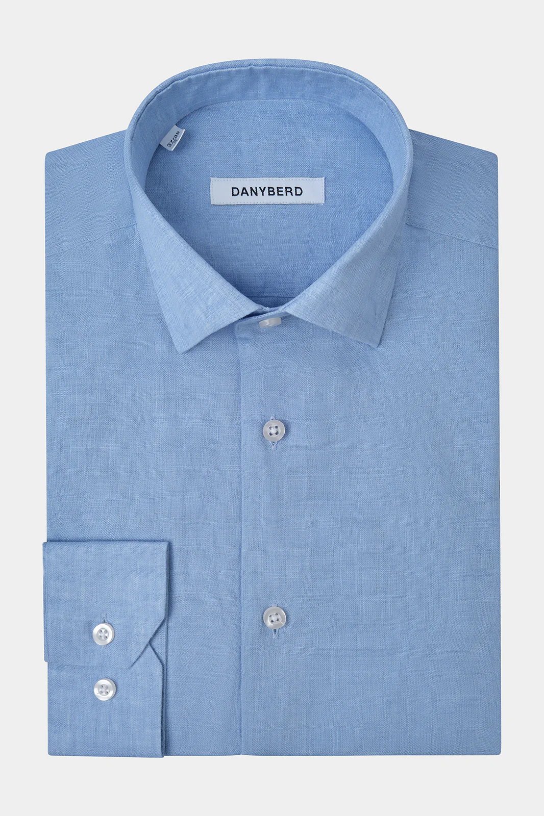 Chemise en lin col français - Bleu ciel