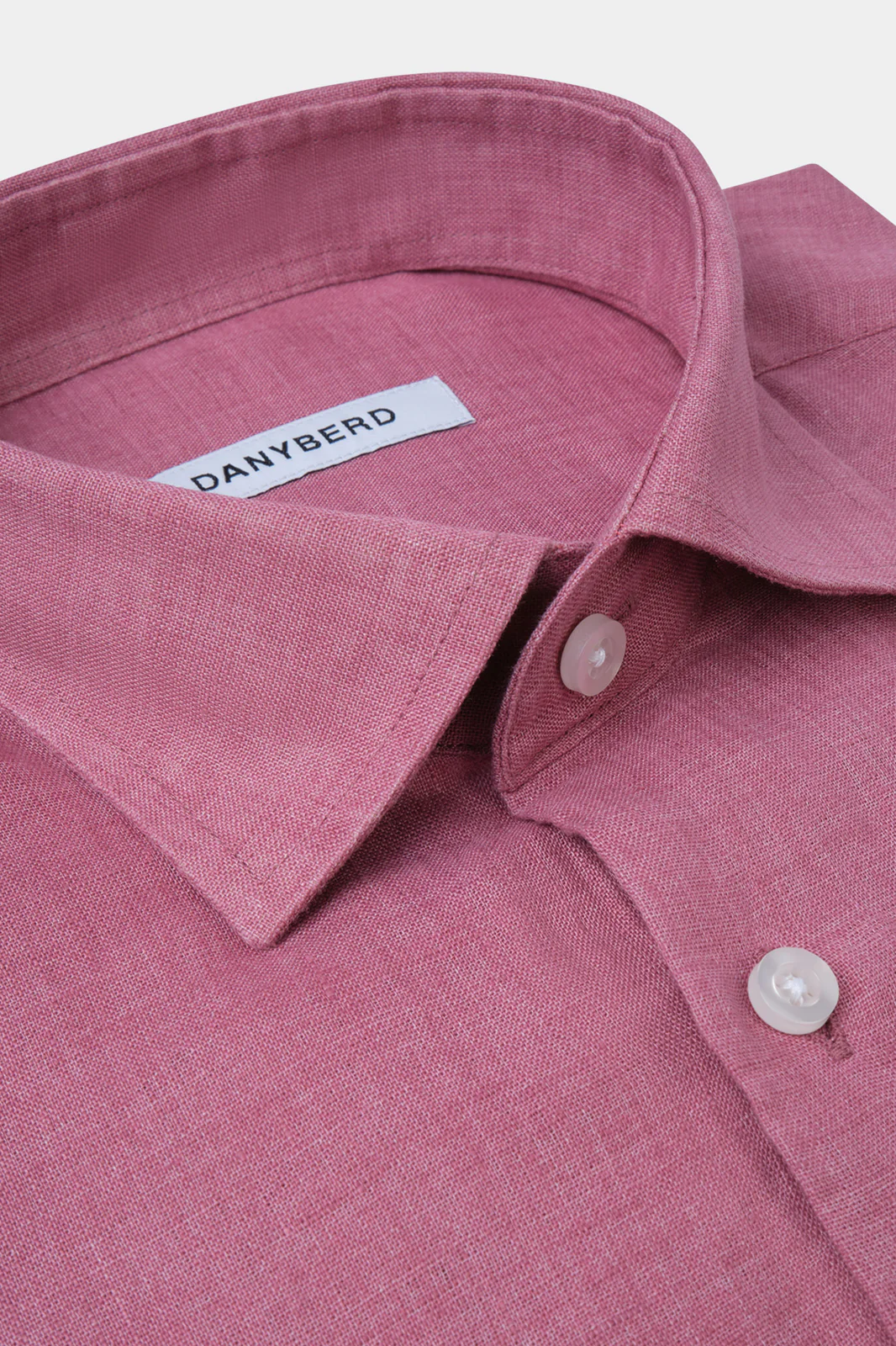 Chemise en lin col français - Rose framboise - Image 2
