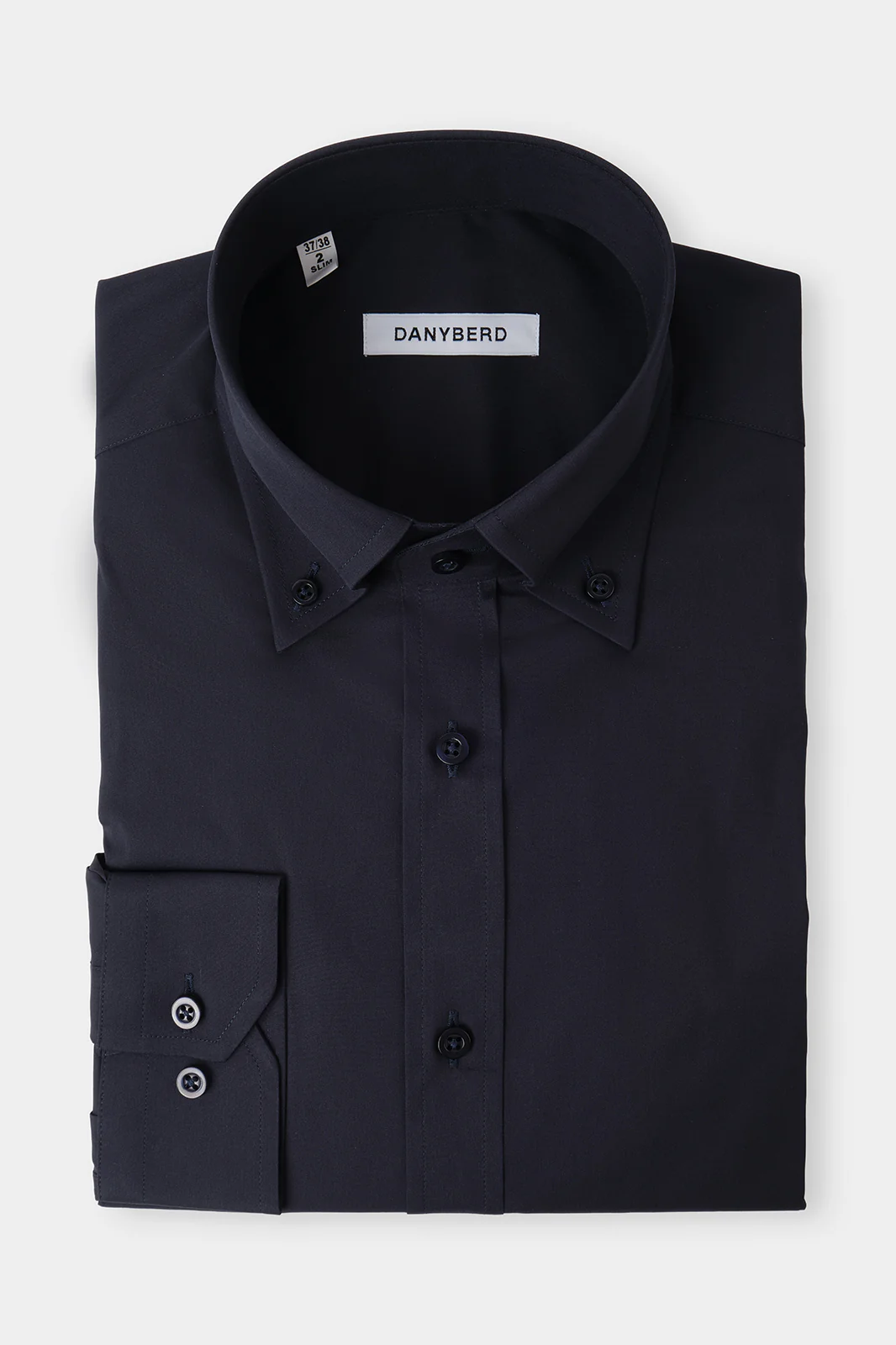 Chemise grand col boutonné - Marine