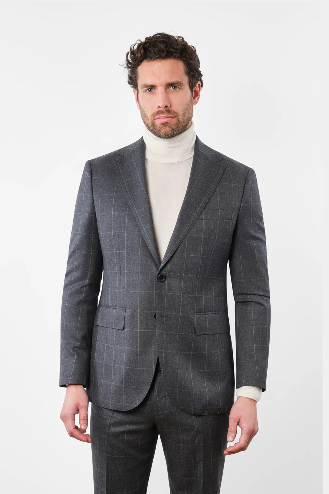 Costume à carreaux - Gris moyen