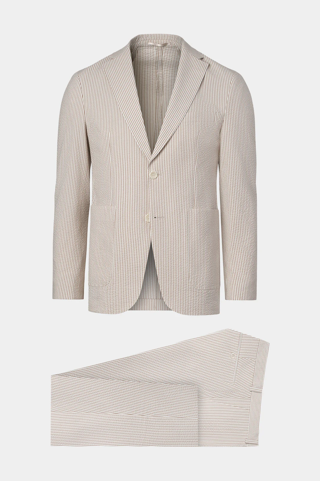 Costume à rayures - Blanc et Beige