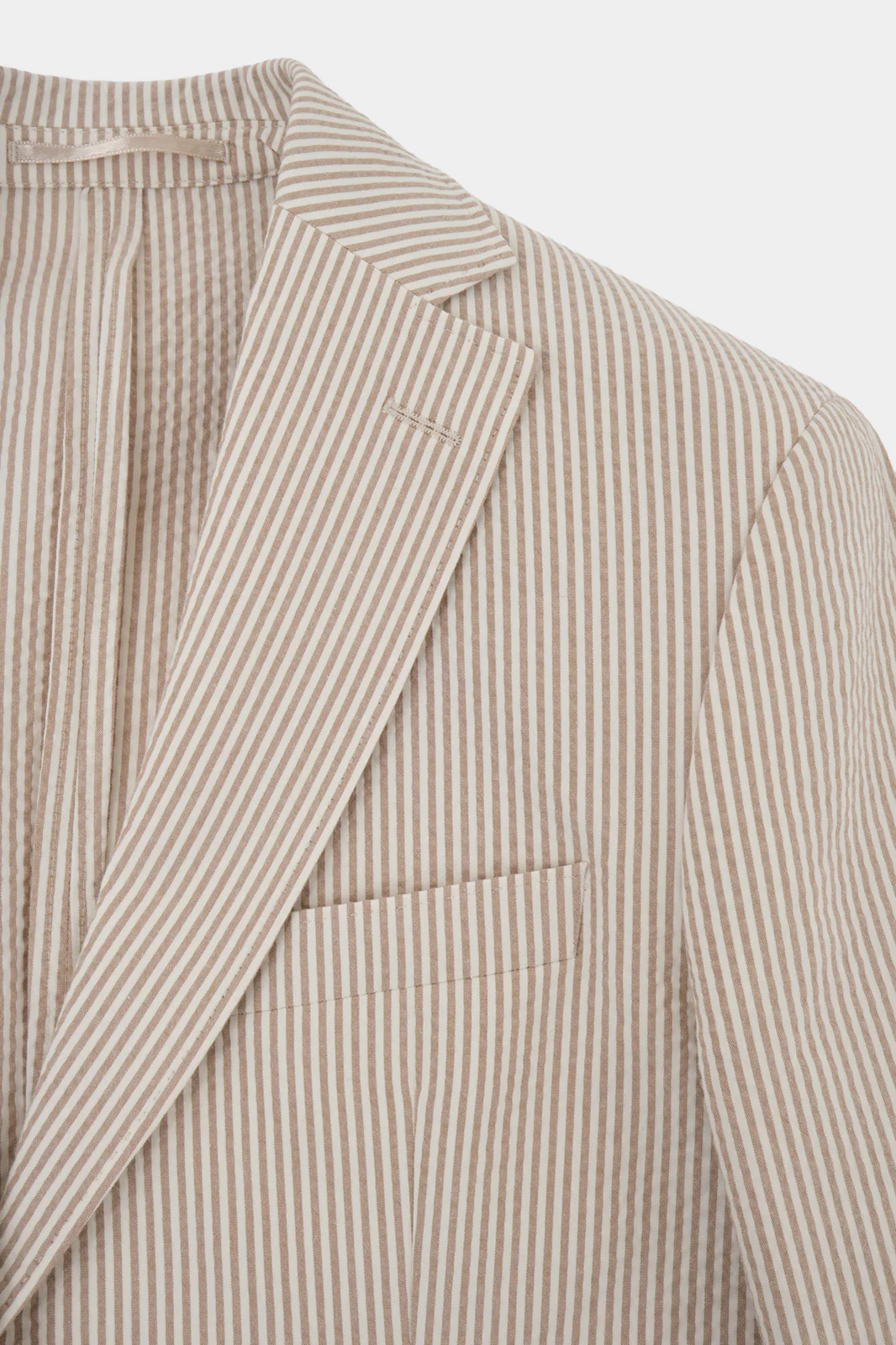 Costume à rayures - Blanc et Beige - Image 3
