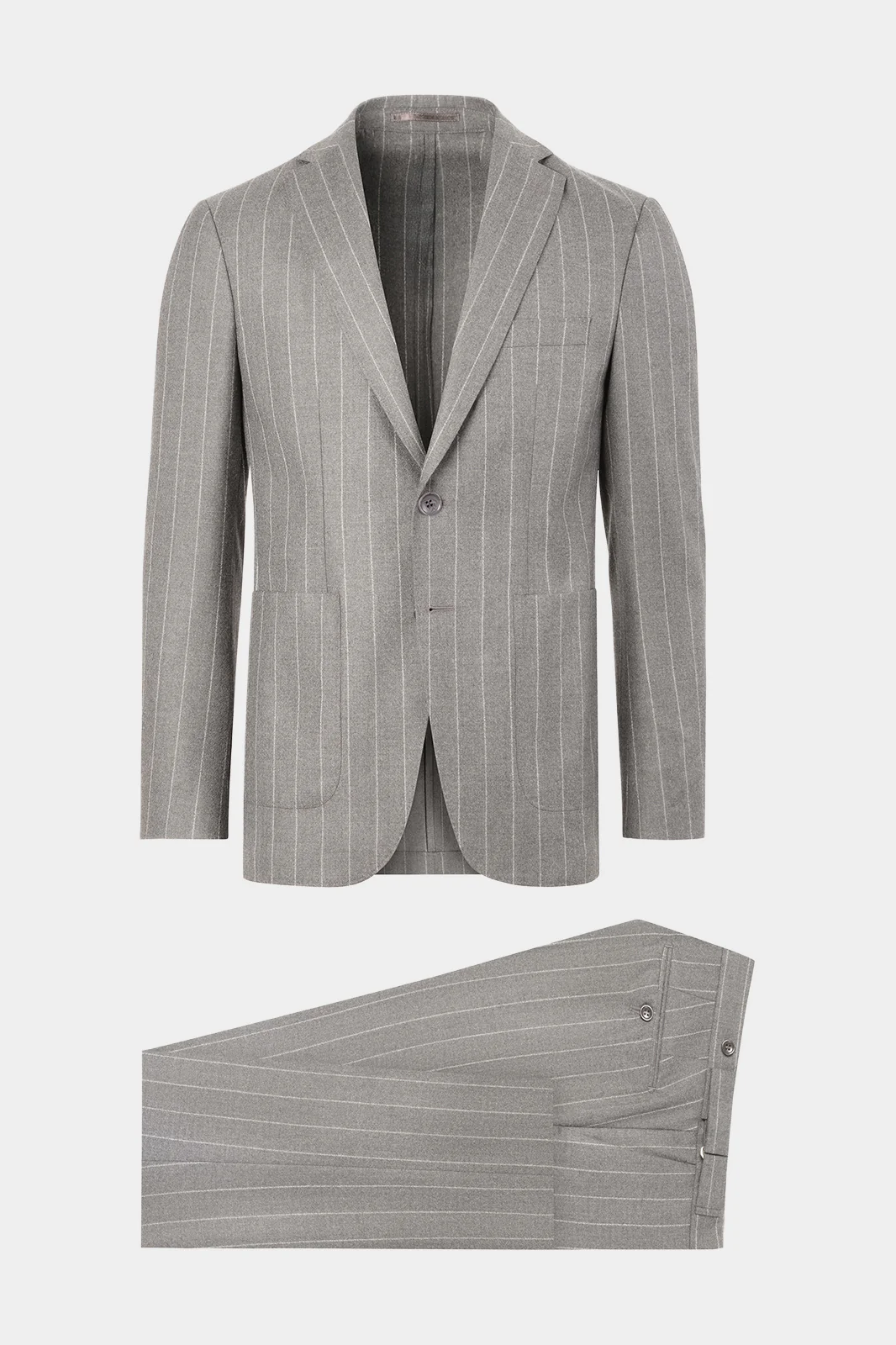 Costume avec pantalon patte de serrage - Gris à rayures