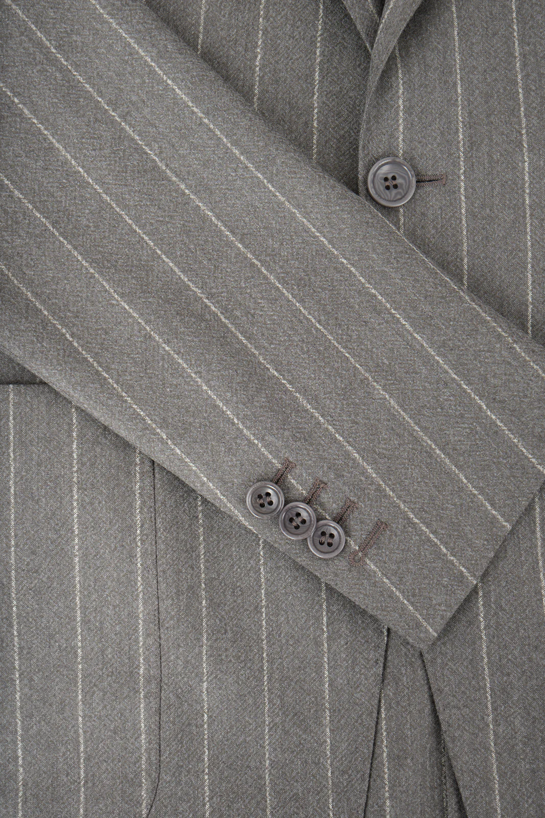 Costume avec pantalon patte de serrage - Gris à rayures - Image 3