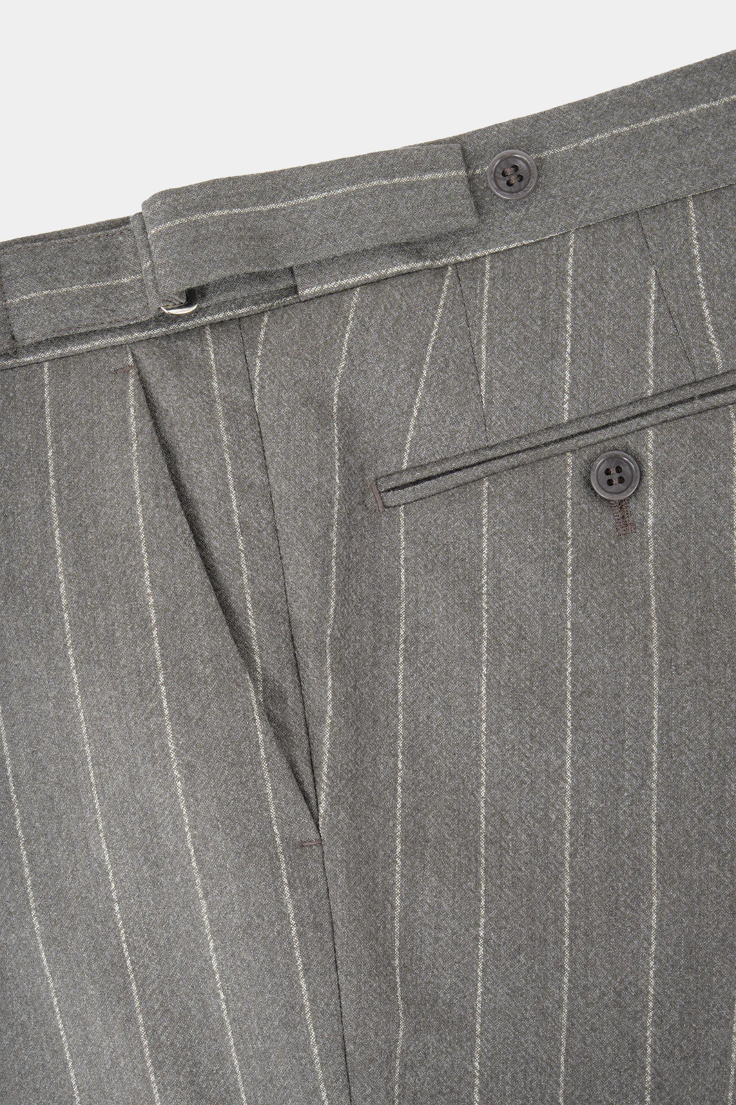 Costume avec pantalon patte de serrage - Gris à rayures - Image 5