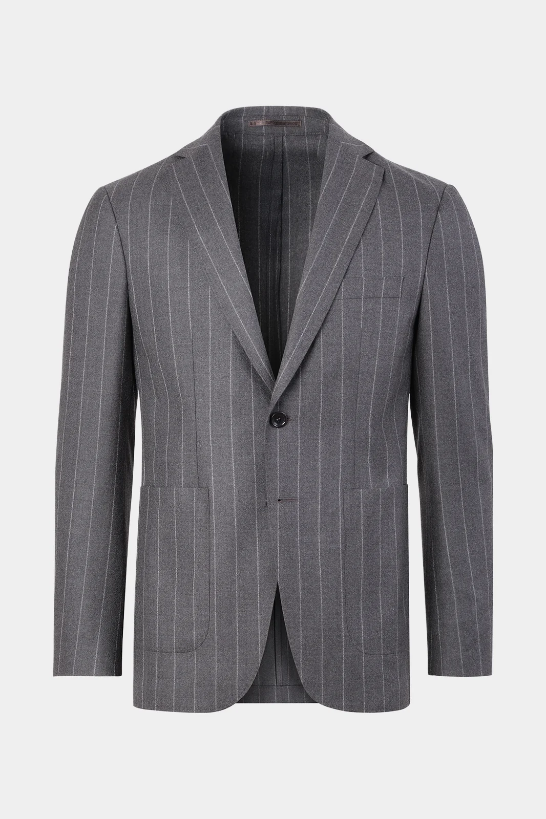 Costume avec pantalon patte de serrage - Gris à rayures blanches - Image 2