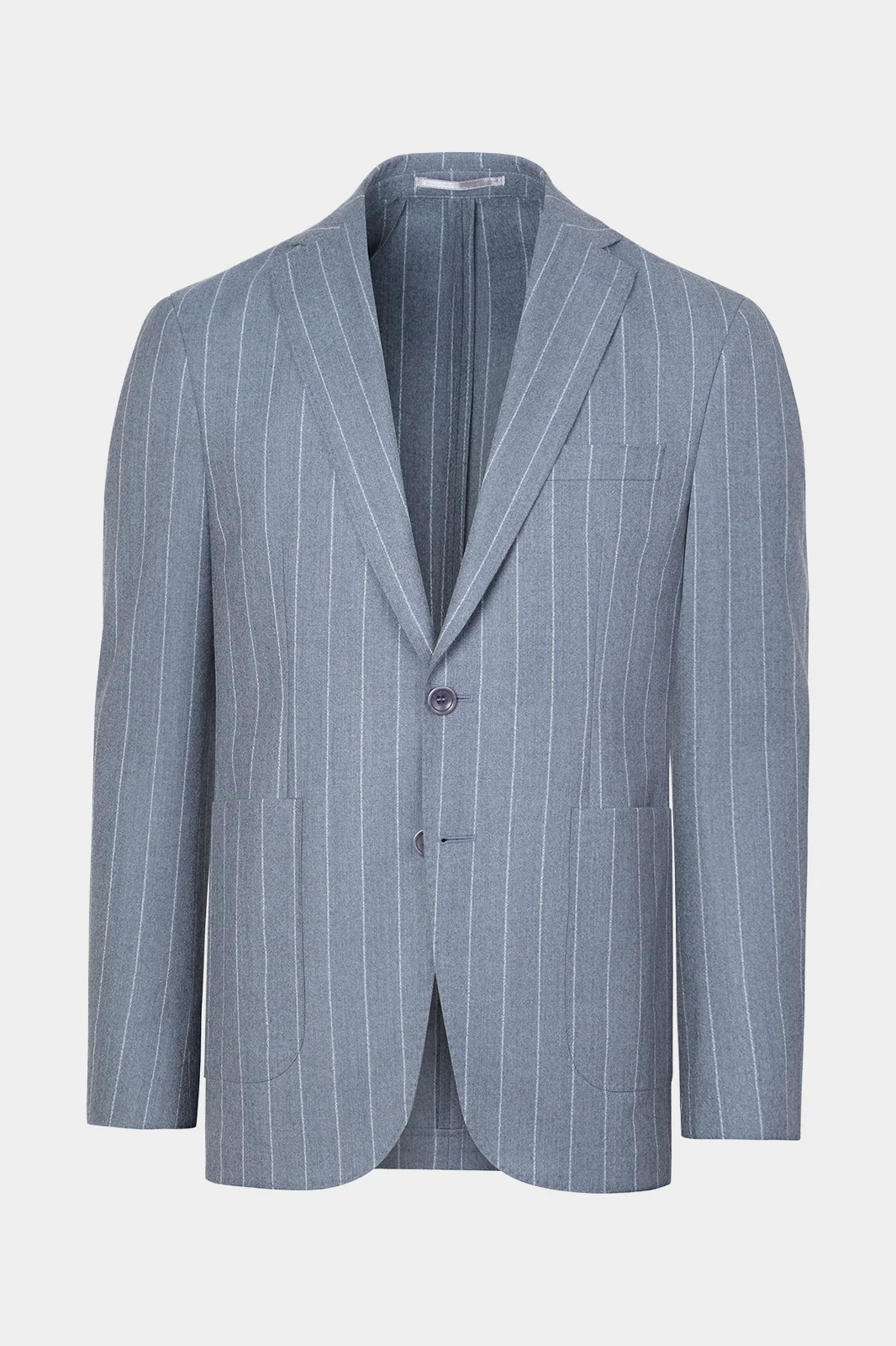 Costume avec pantalon patte de serrage - Gris clair à rayures - Image 2