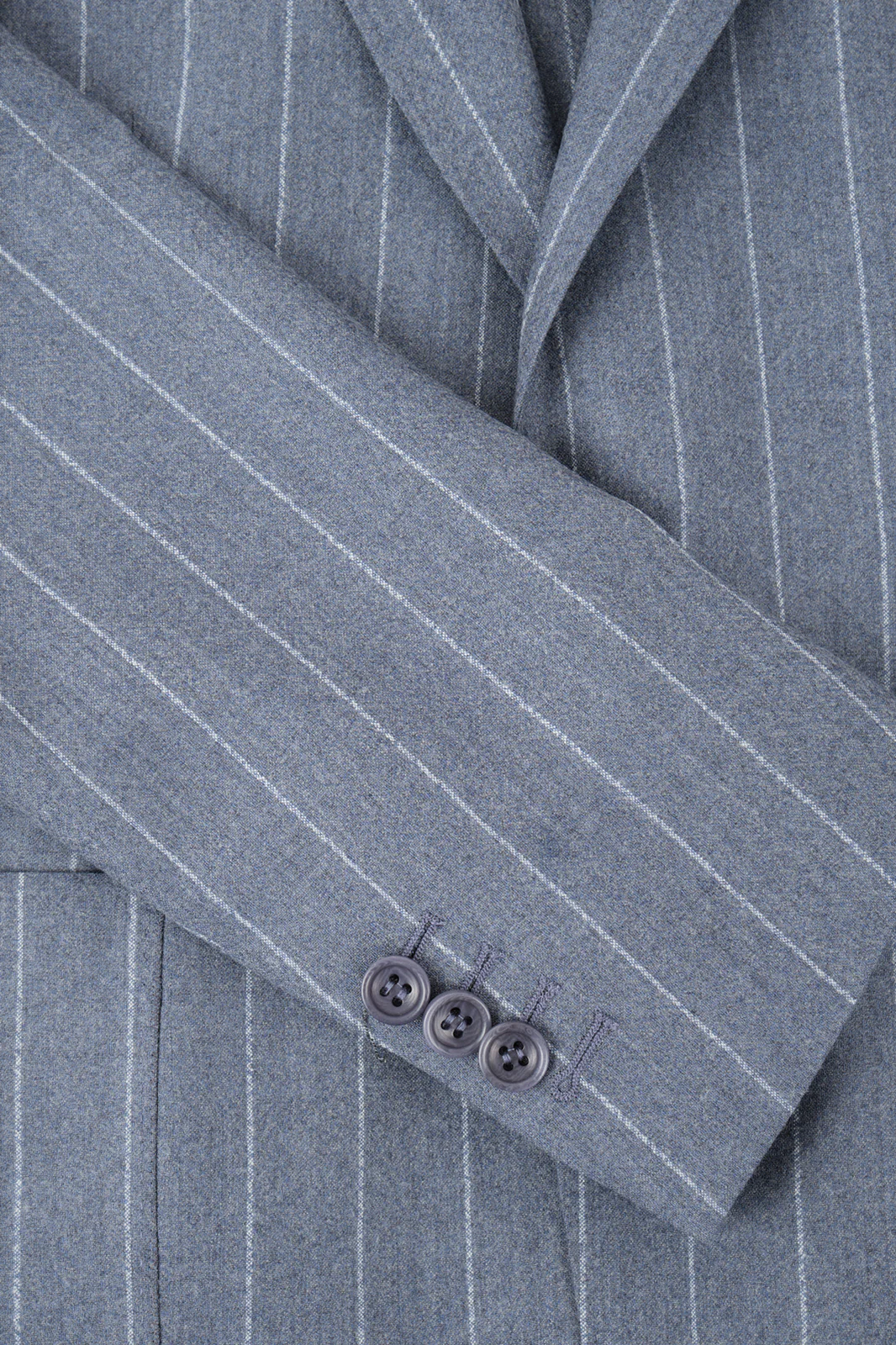 Costume avec pantalon patte de serrage - Gris clair à rayures - Image 3