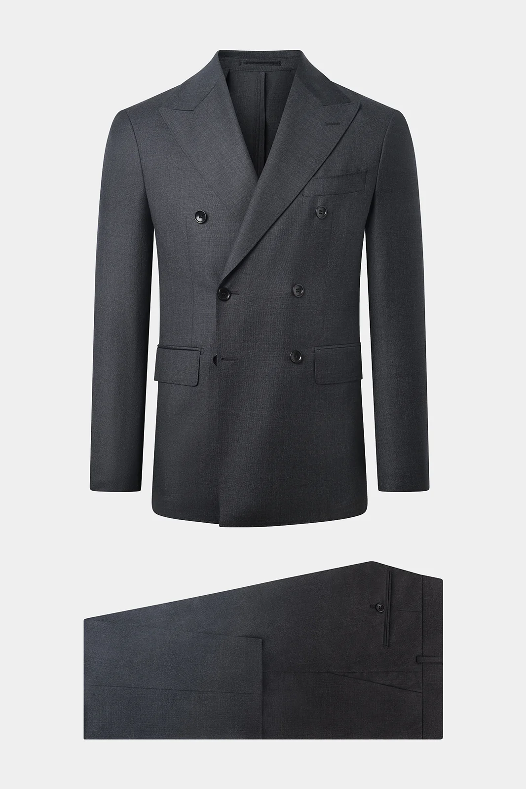 Costume croisé Prince de Galles - Gris anthracite