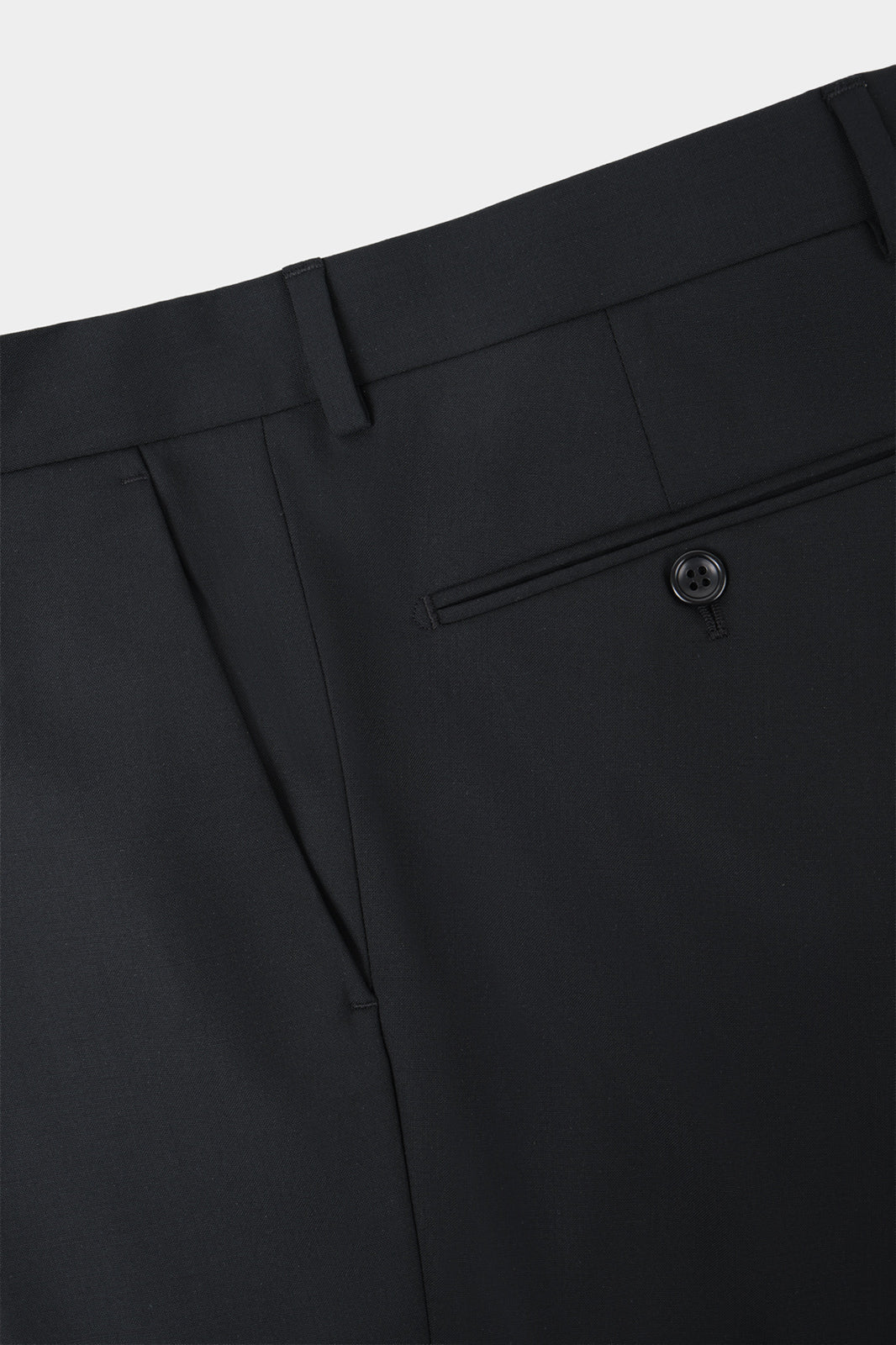 Costume croisé en laine stretch - Noir - Image 3
