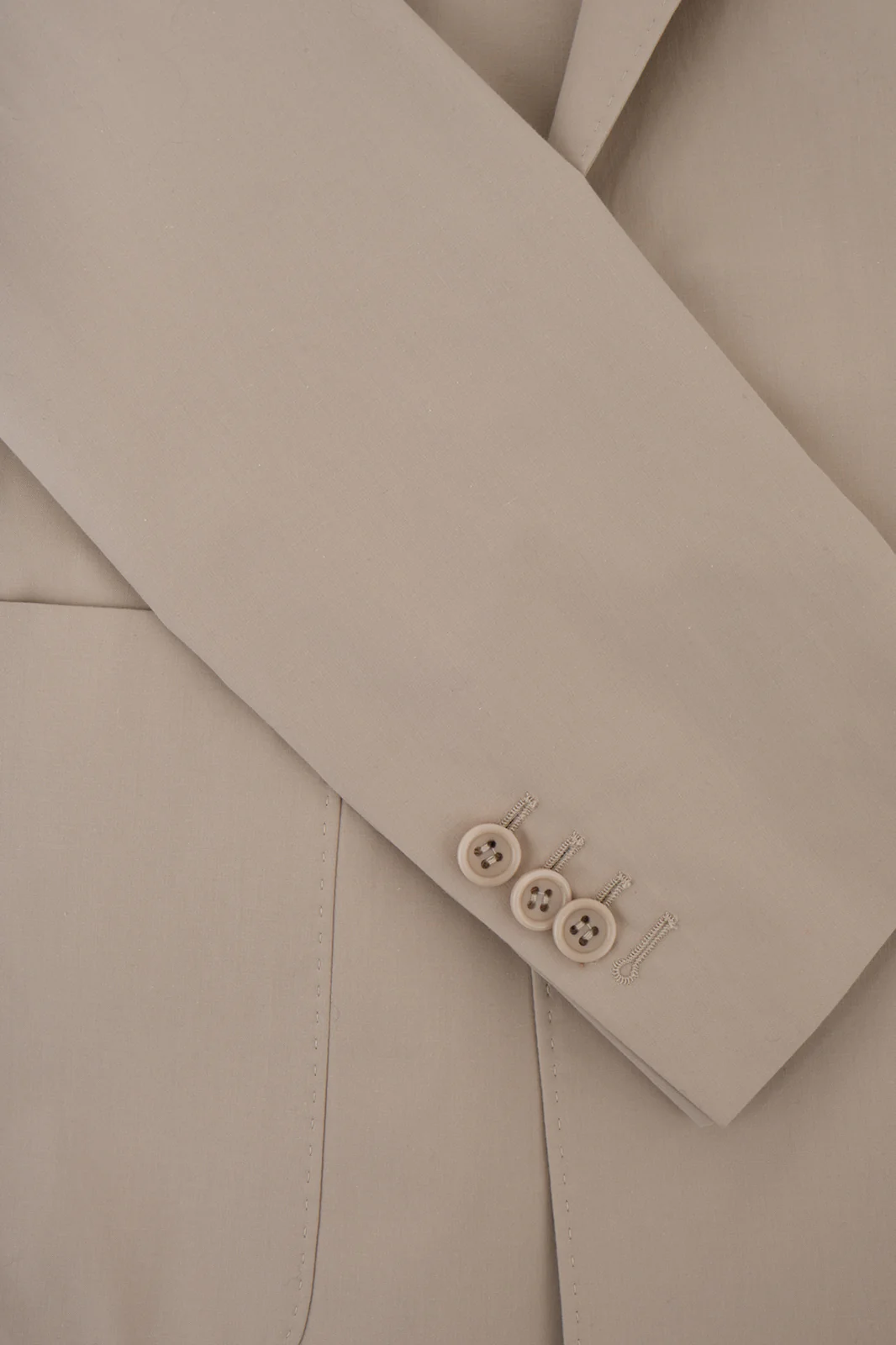 Costume croisé et pantalon pattes de serrage - Beige - Image 3