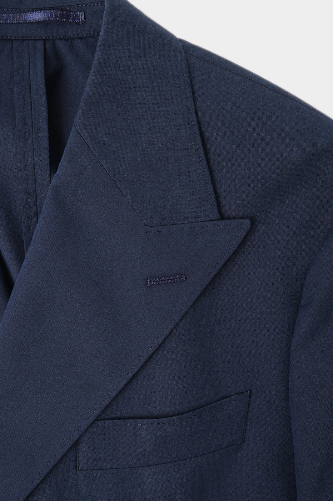 Costume croisé poche plaquée et pantalon patte de serrage - Bleu Marine - Image 3