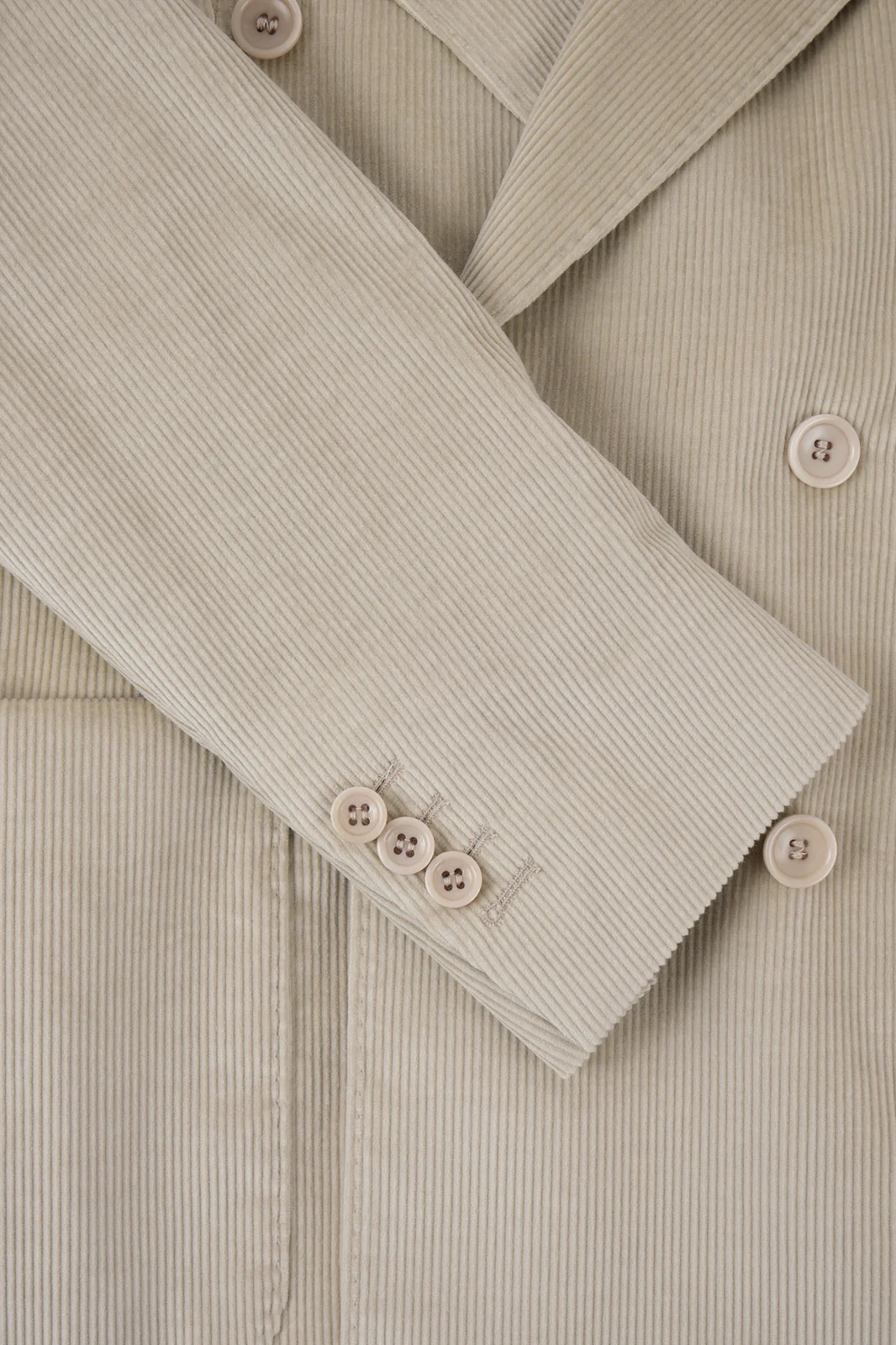 Costume croisé velours côtelé - Beige clair - Image 5