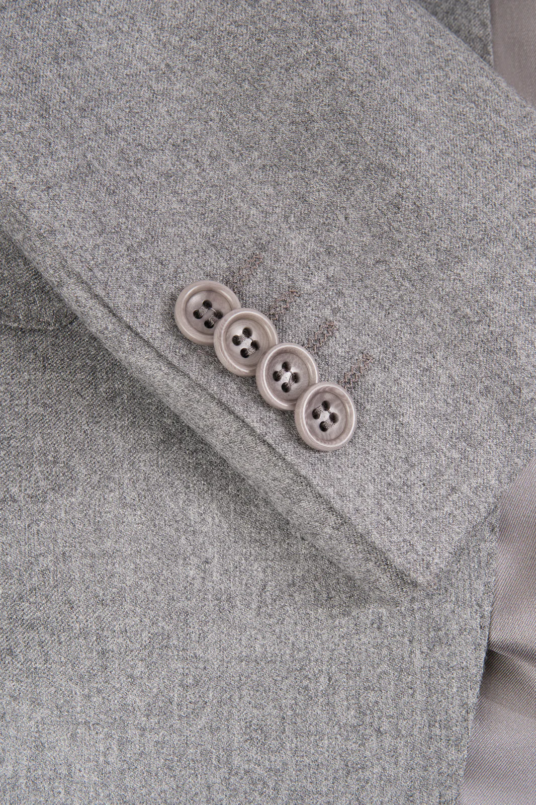 Costume revers fin en flanelle - Gris clair - Image 5
