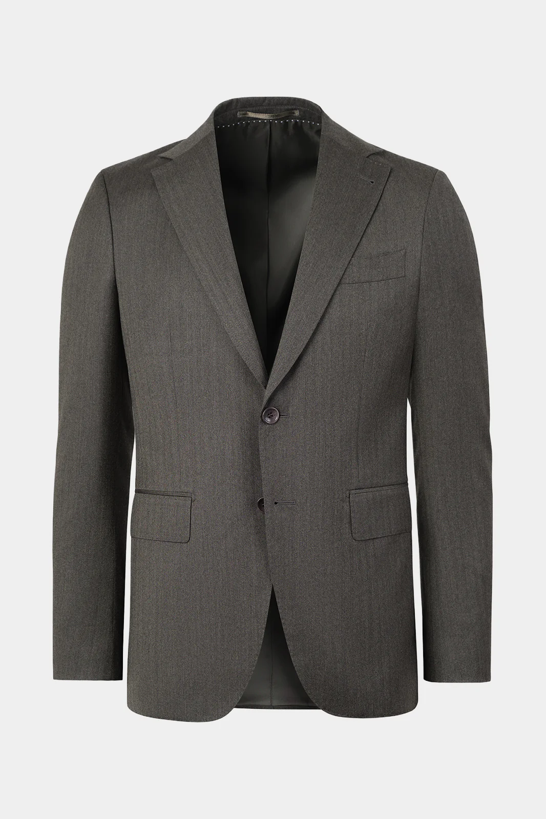 Costume et pantalon pattes de serrage avec une trame chevron - Vert foncé - Image 2