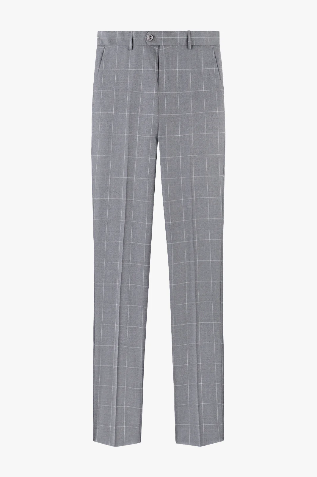 Costume à carreaux - Gris - Image 5