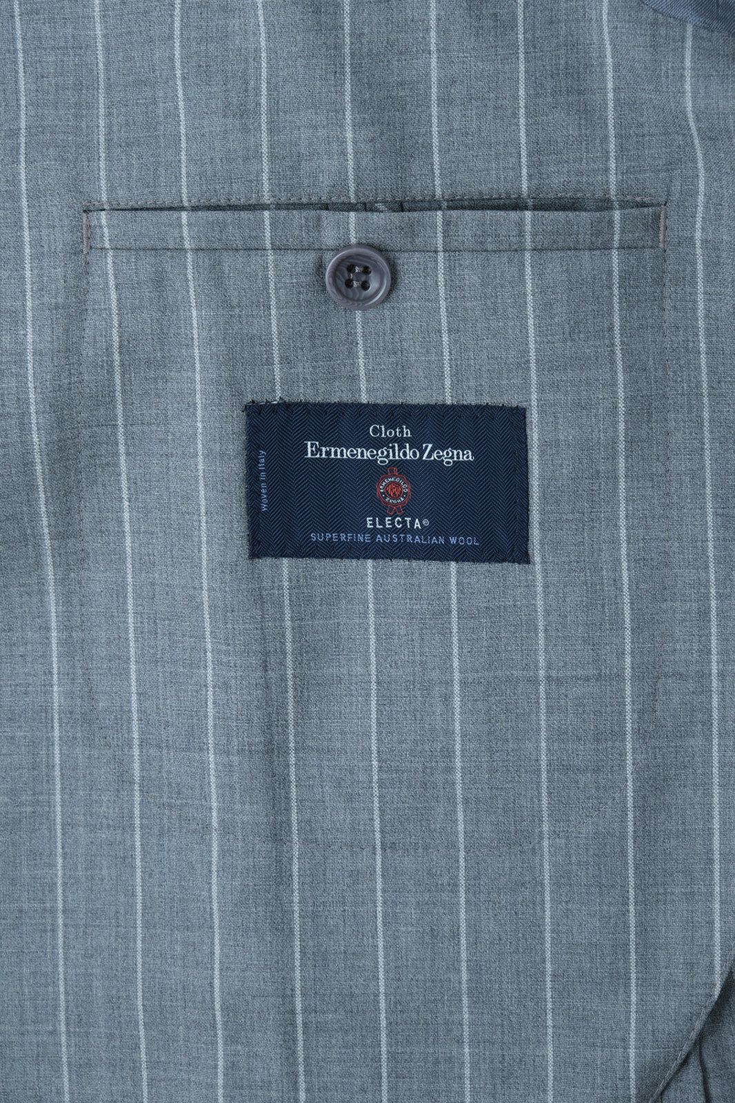 Costume poche plaquée - Gris clair à rayure - Image 5