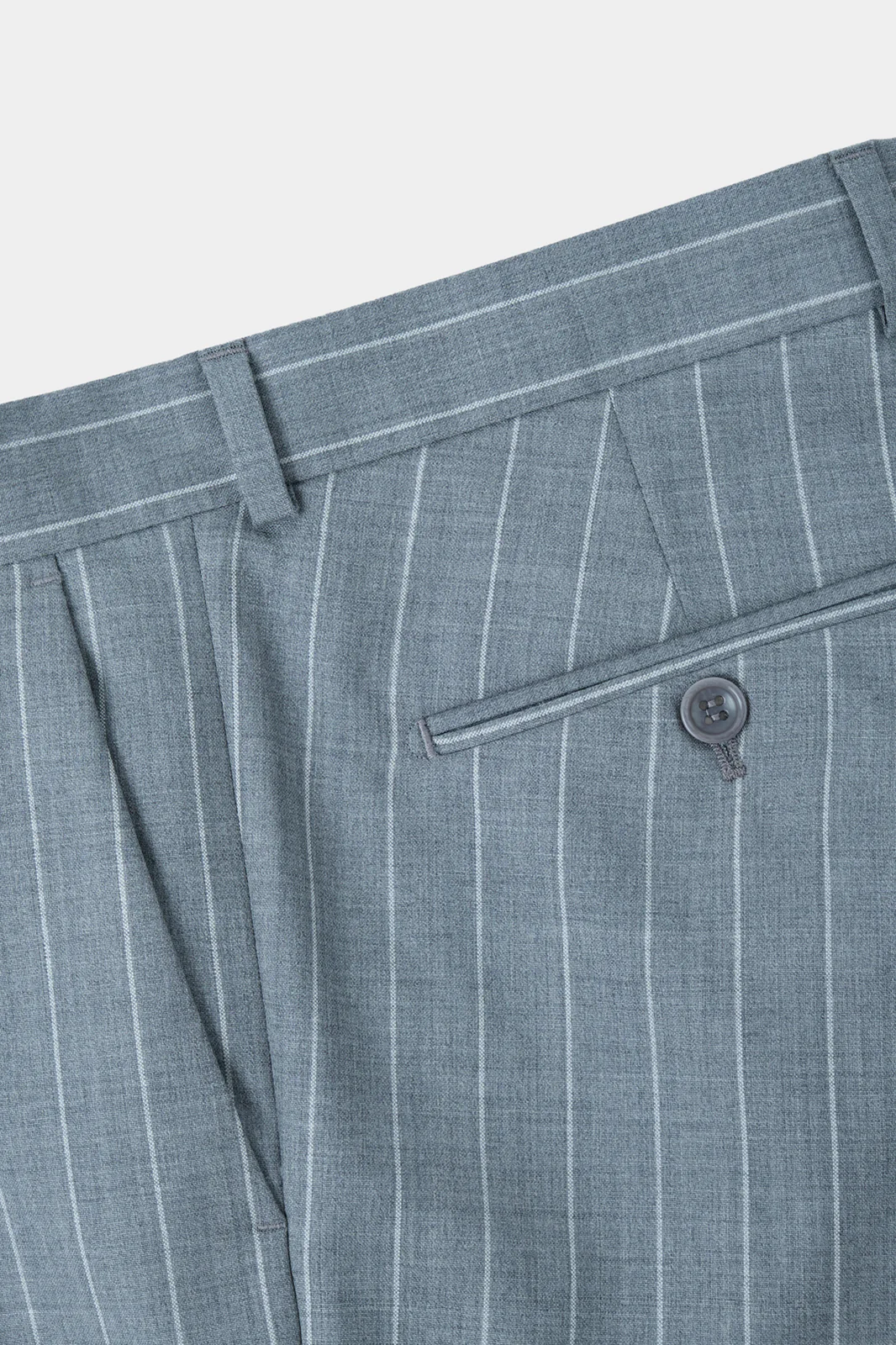 Costume poche plaquée - Gris clair à rayure - Image 6