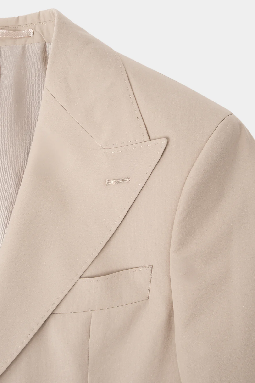 Costume revers flèche et pantalon patte de serrage - Beige - Image 3