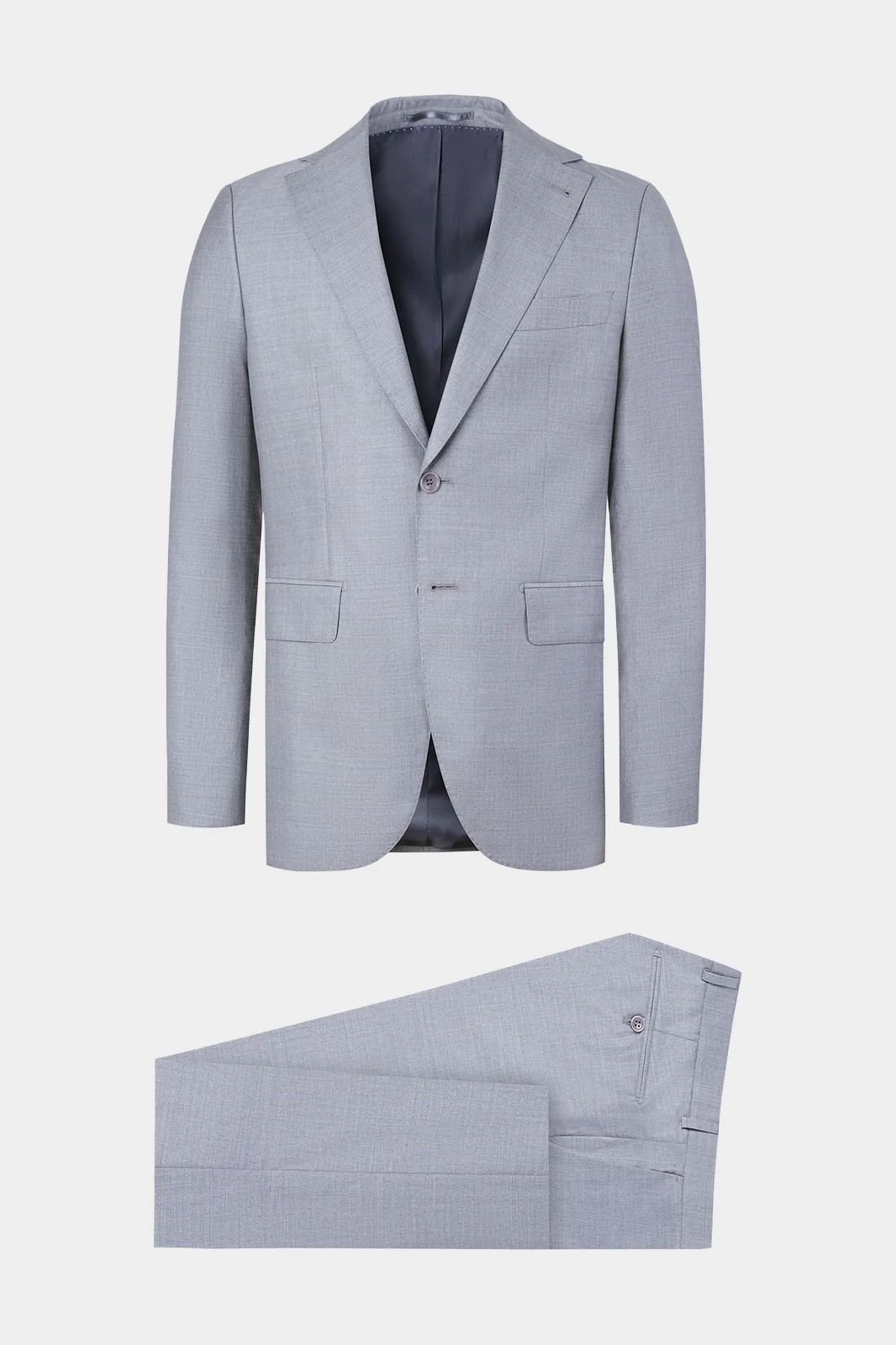 Costume revers large - Gris clair