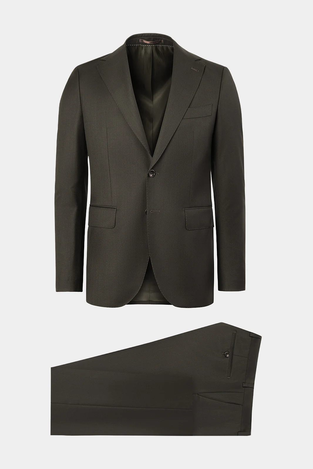 Costume revers large - Kaki foncé