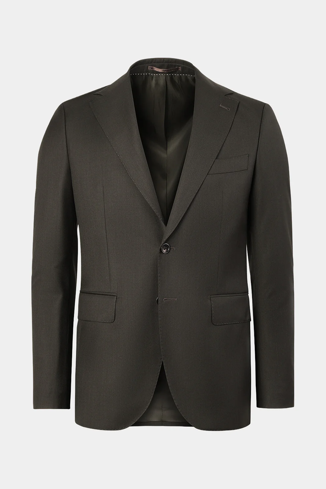 Costume revers large - Kaki foncé - Image 2