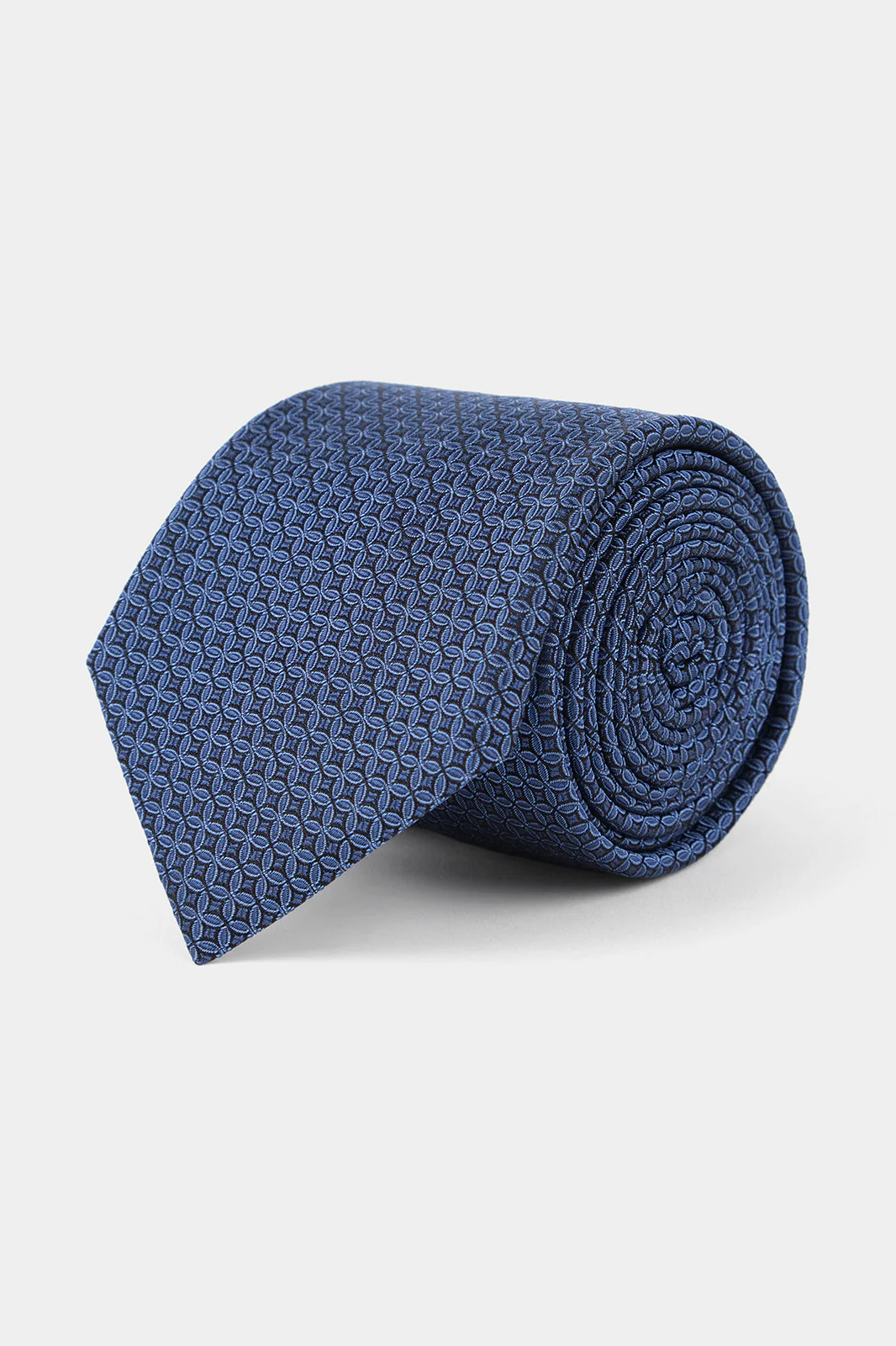 Cravate 100% soie - Bleu à motif